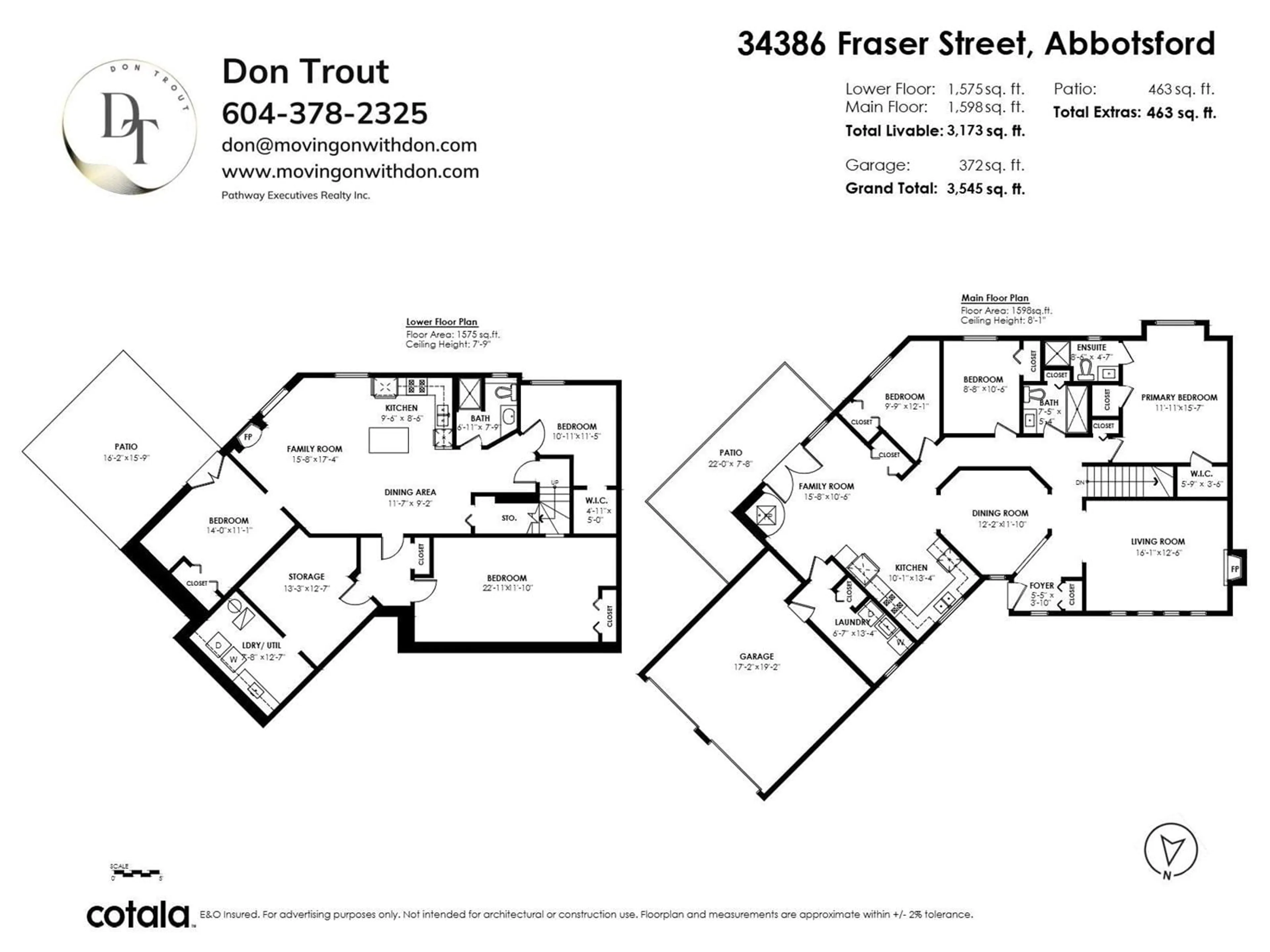 Floor plan for 34386 FRASER STREET, Abbotsford British Columbia V2S6T8