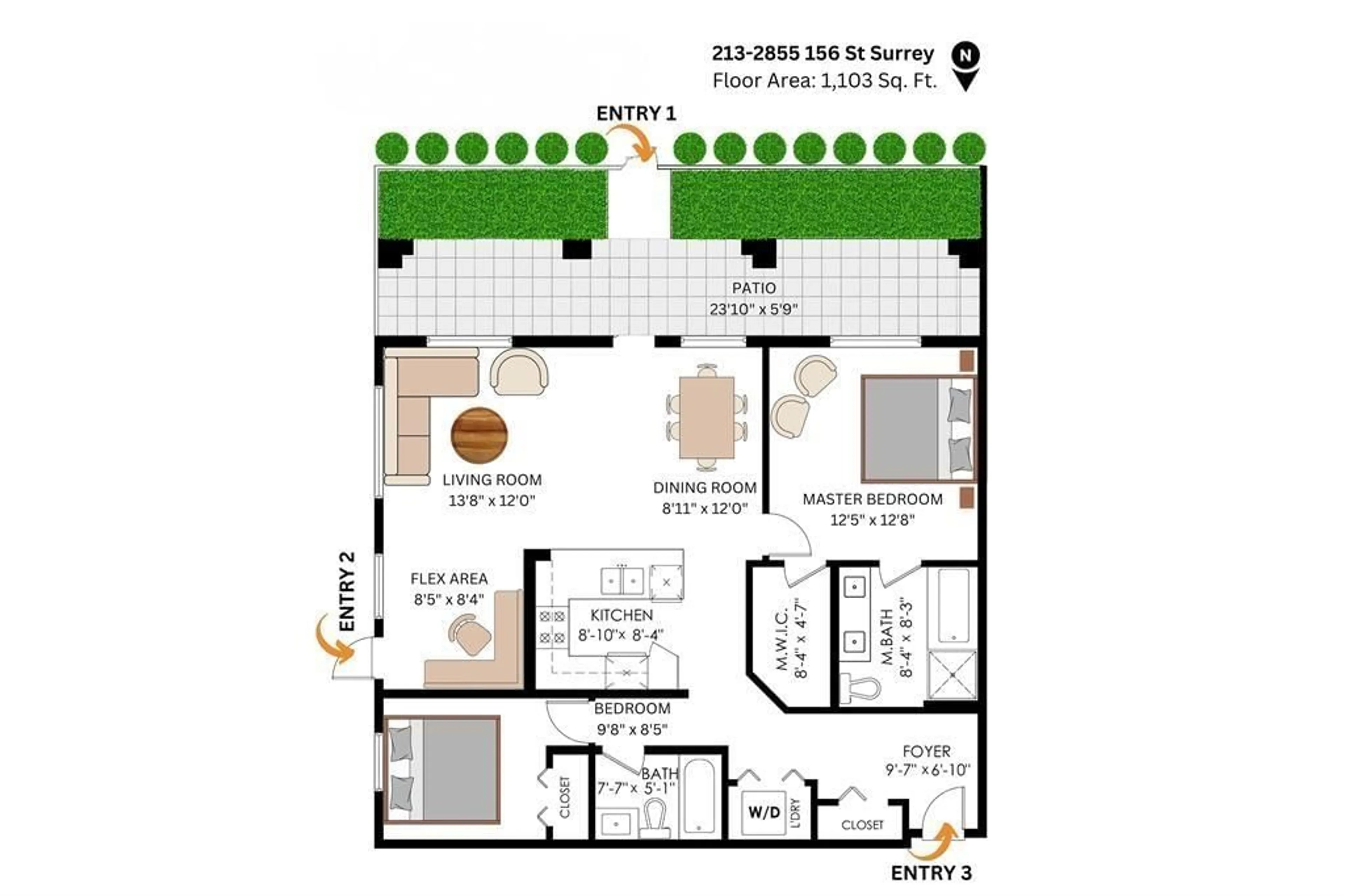 Floor plan for 213 2855 156 STREET, Surrey British Columbia V3Z3Y3