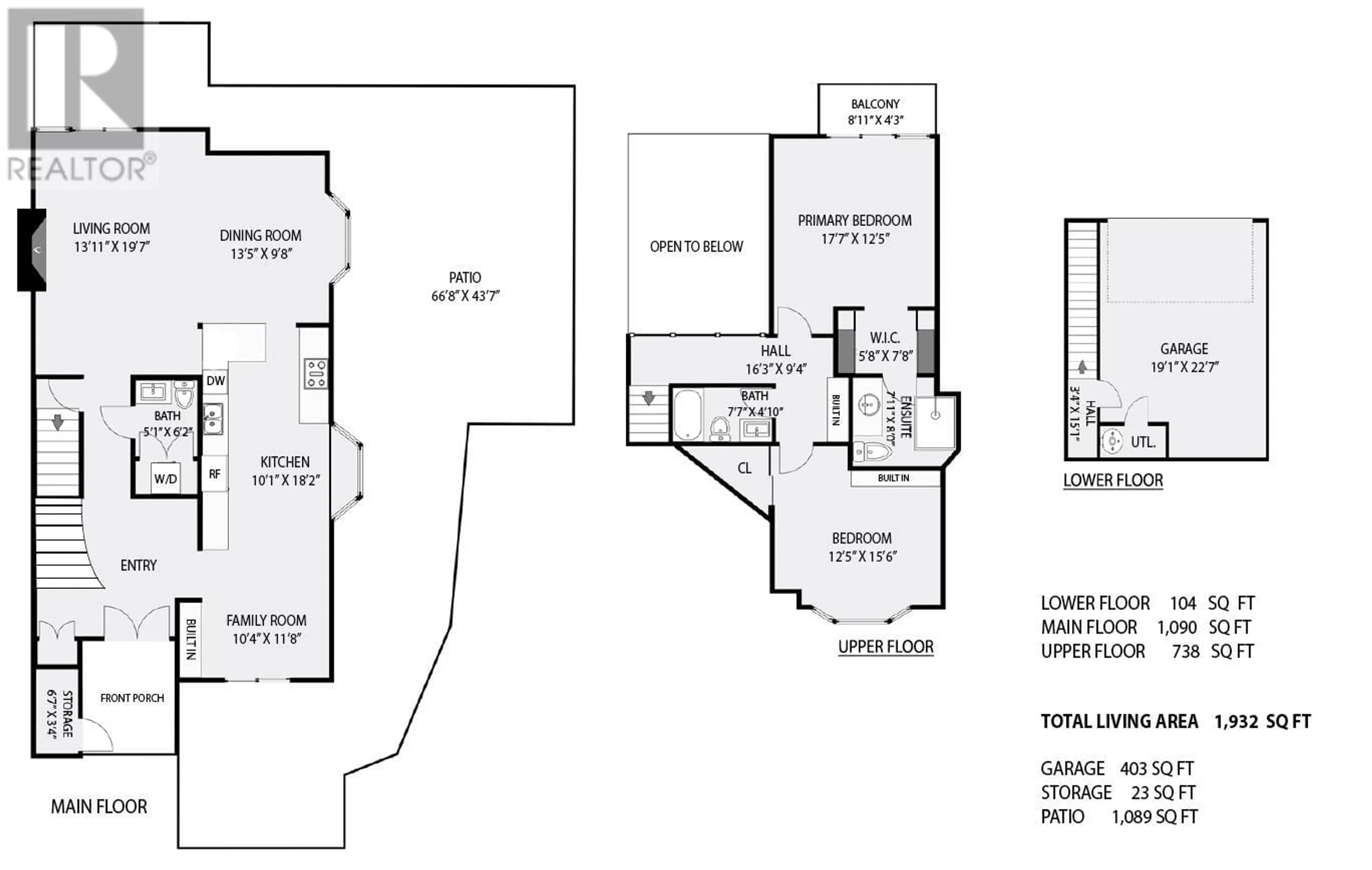 Floor plan for 36 4900 CARTIER STREET, Vancouver British Columbia V6M4H2