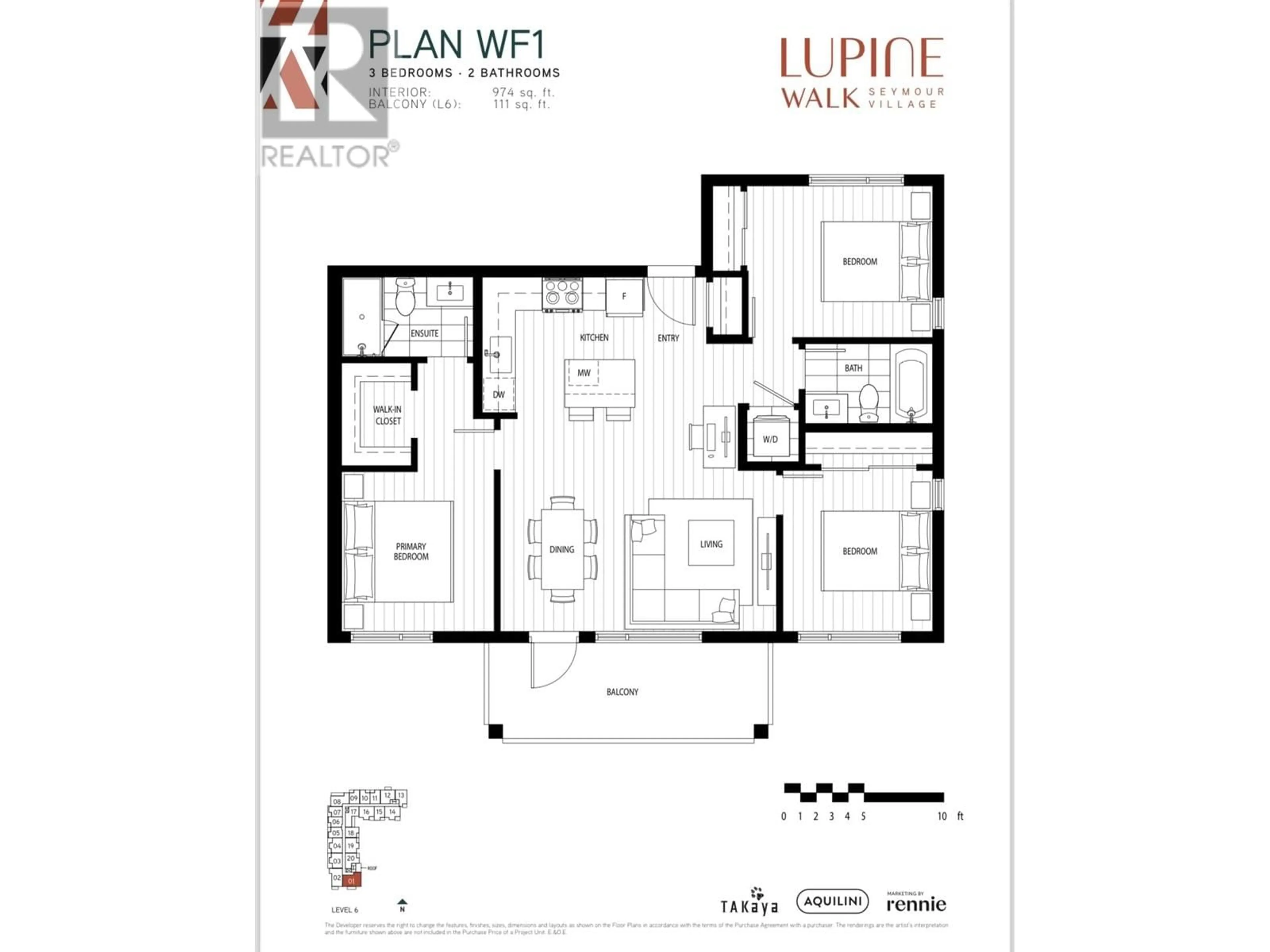 Floor plan for 601 3594 MALSUM DRIVE, North Vancouver British Columbia V0V0V0