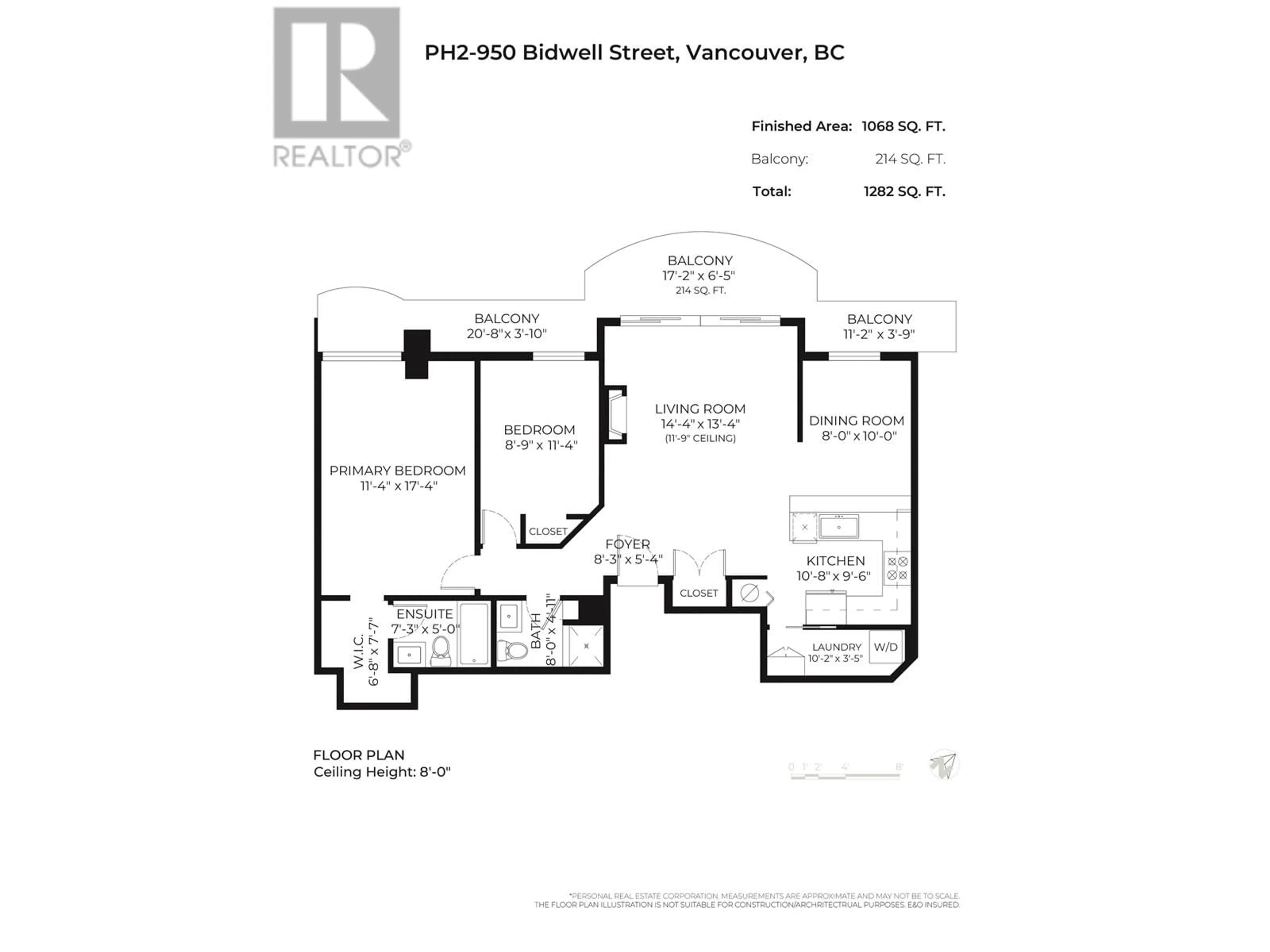 Floor plan for PH2 950 BIDWELL STREET, Vancouver British Columbia V6G2J9