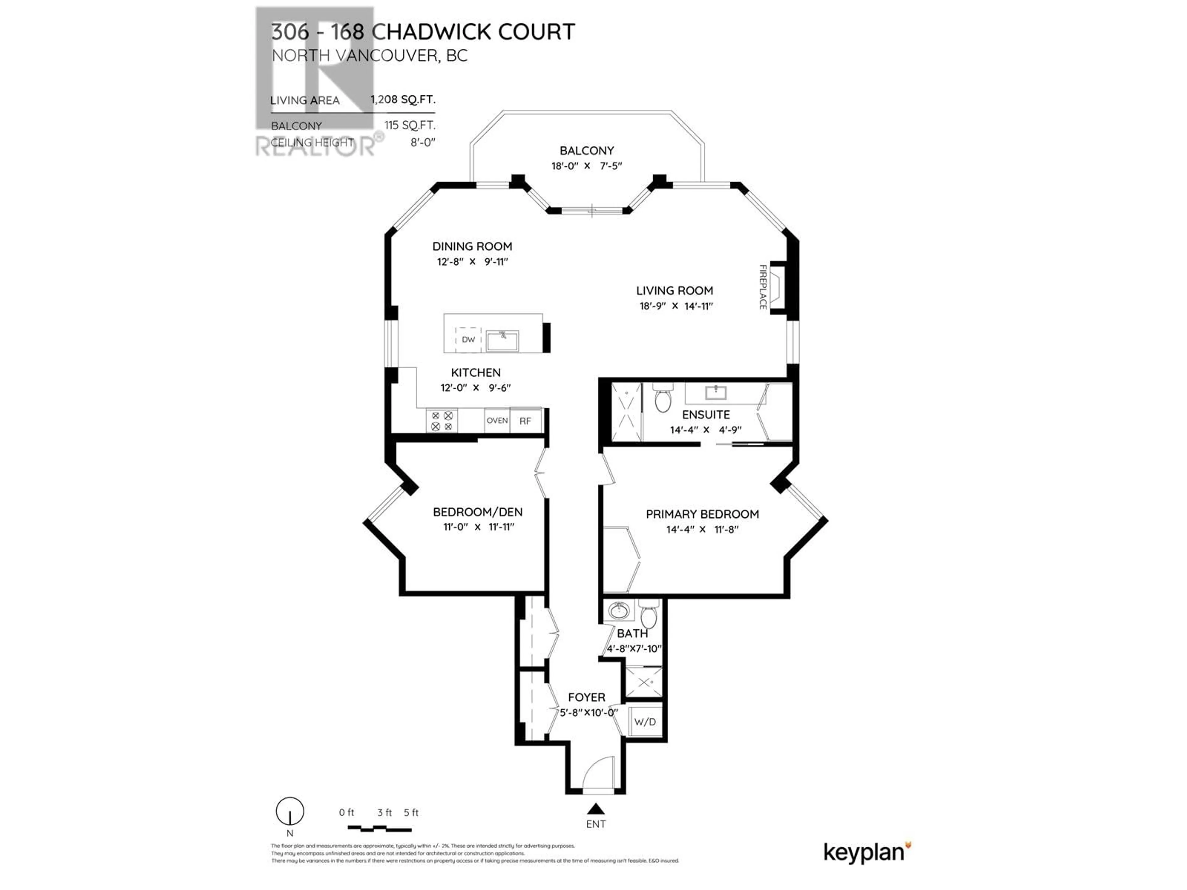 Floor plan for 306 168 CHADWICK COURT, North Vancouver British Columbia V7M3L4