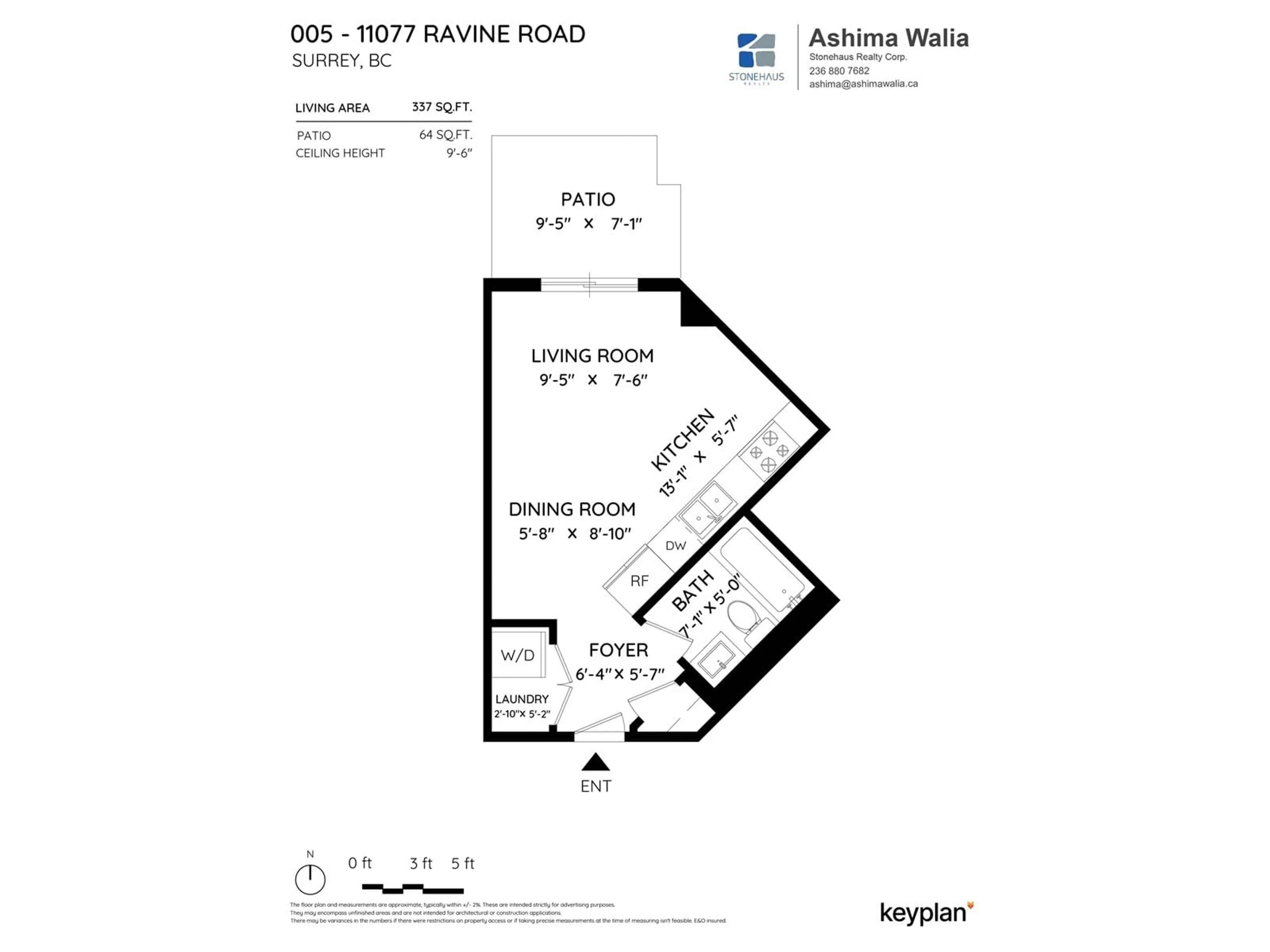 Floor plan for 005 11077 RAVINE ROAD, Surrey British Columbia V3T0R7