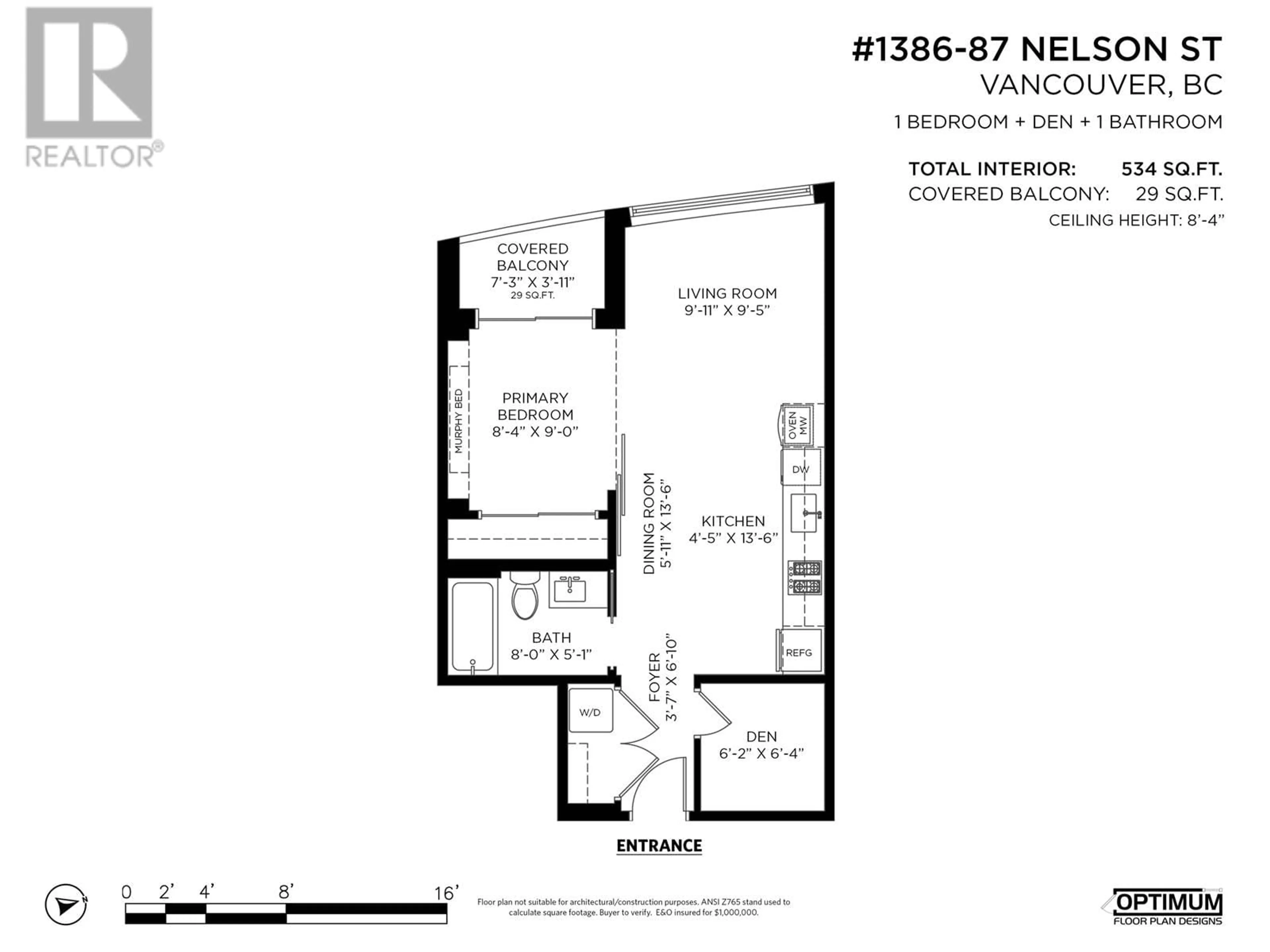 Floor plan for 1386 87 NELSON STREET, Vancouver British Columbia V6Z0E8