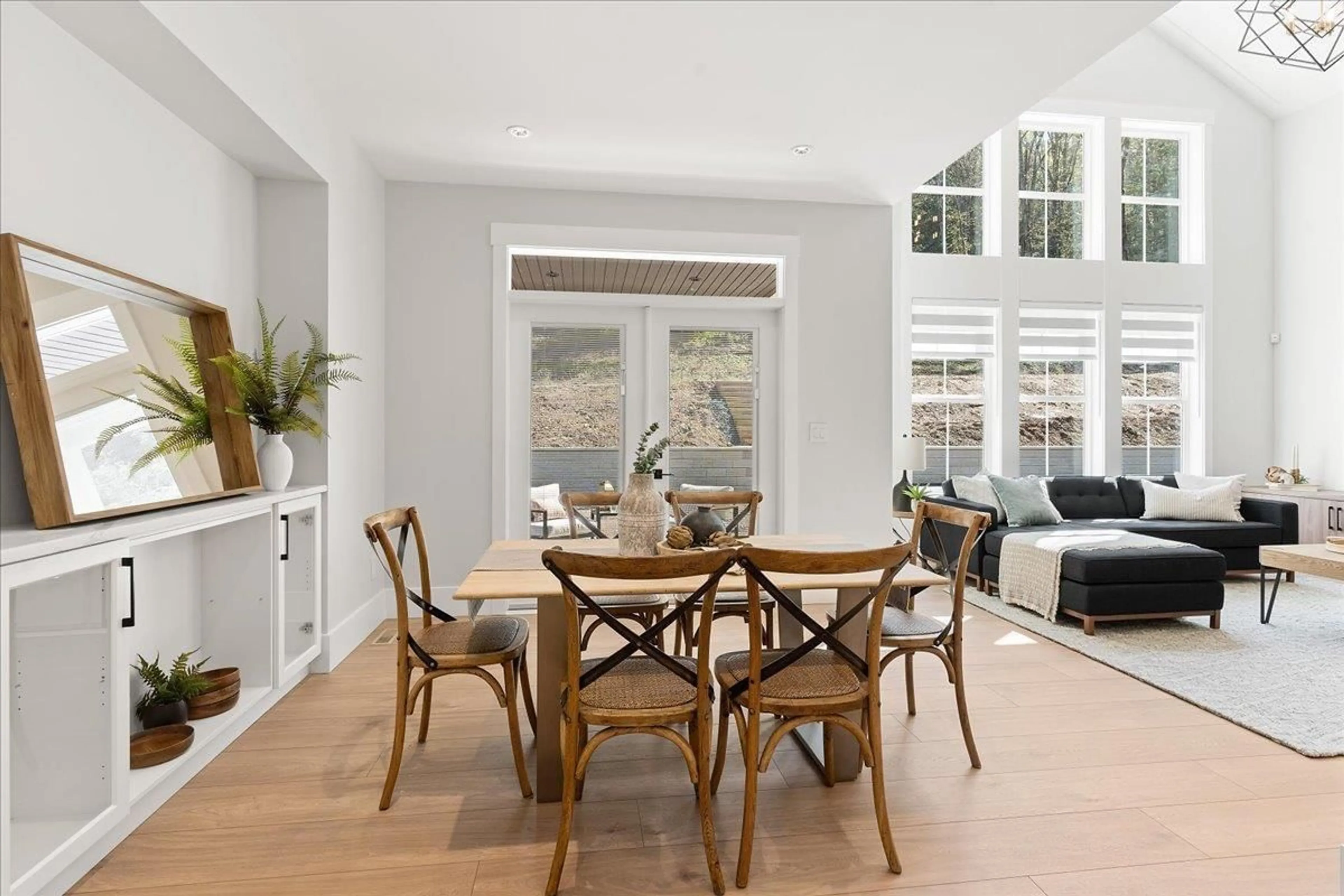 Dining room, wood floors, cottage for 43352 BLUE GROUSE LANE|Cultus Lake South, Lindell Beach British Columbia V2R0X8