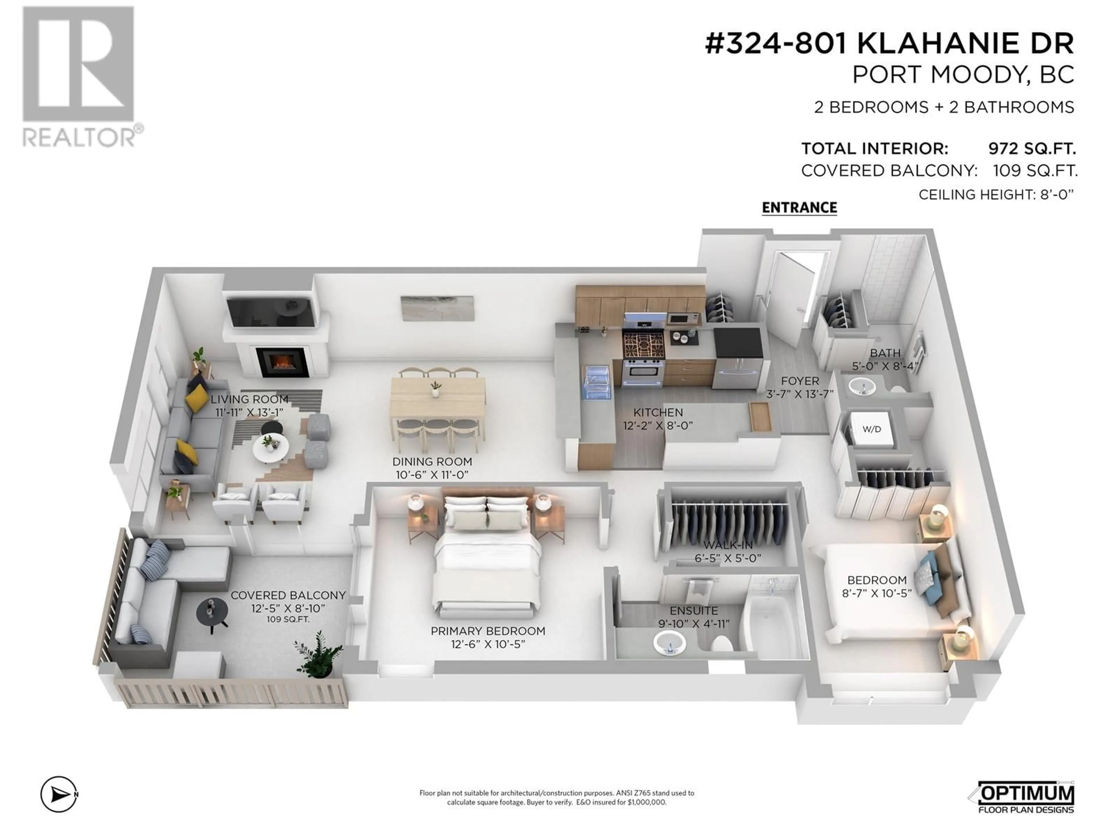 Floor plan for 324 801 KLAHANIE DRIVE, Port Moody British Columbia V3H5K4