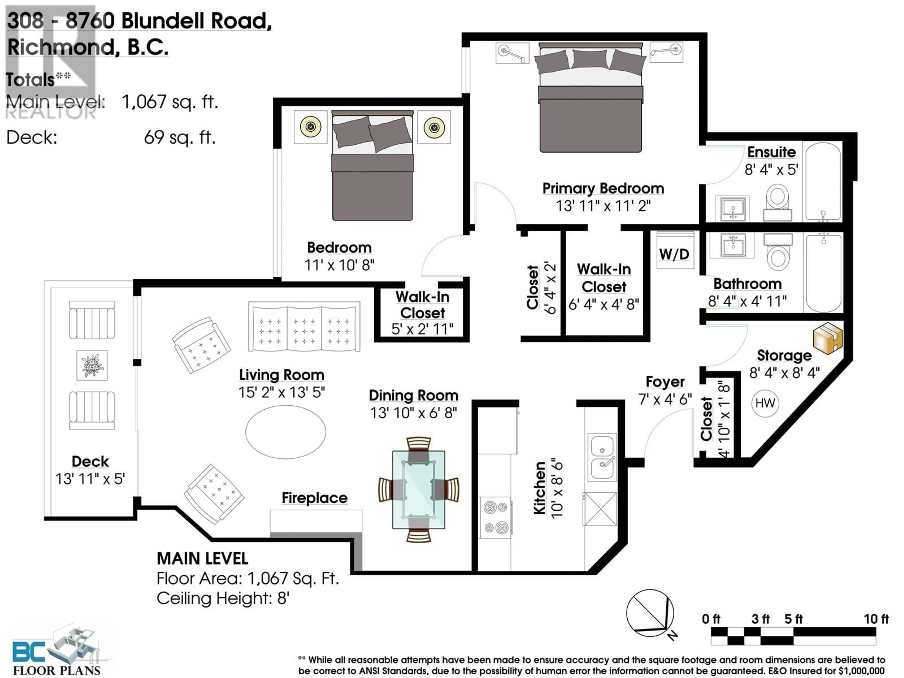 Floor plan for 308 8760 BLUNDELL ROAD, Richmond British Columbia V6Y1K1