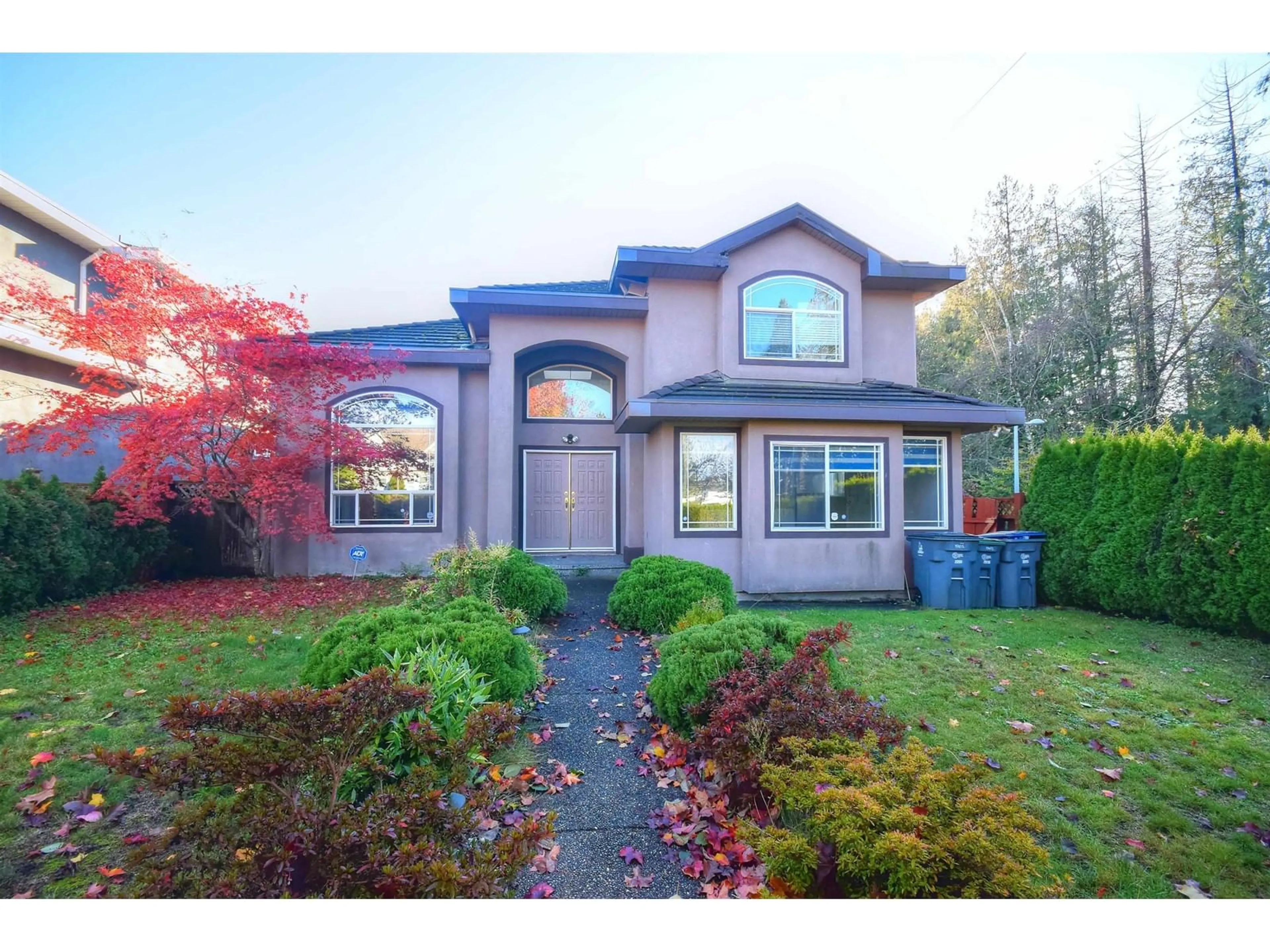 Frontside or backside of a home, the fenced backyard for 15402 110 AVENUE, Surrey British Columbia V3R0X1