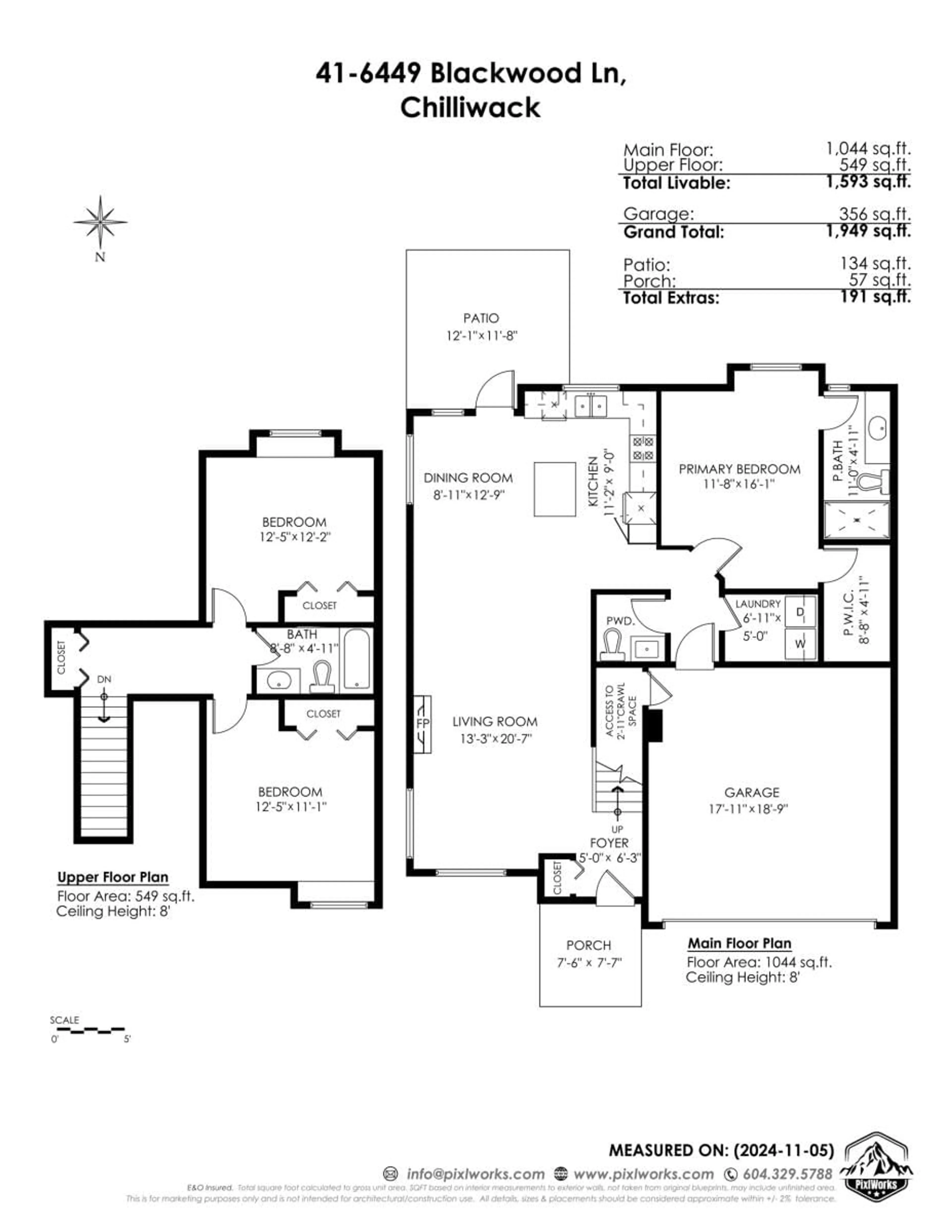 Floor plan for 41 6449 BLACKWOOD LANE, Chilliwack British Columbia V2R5X5