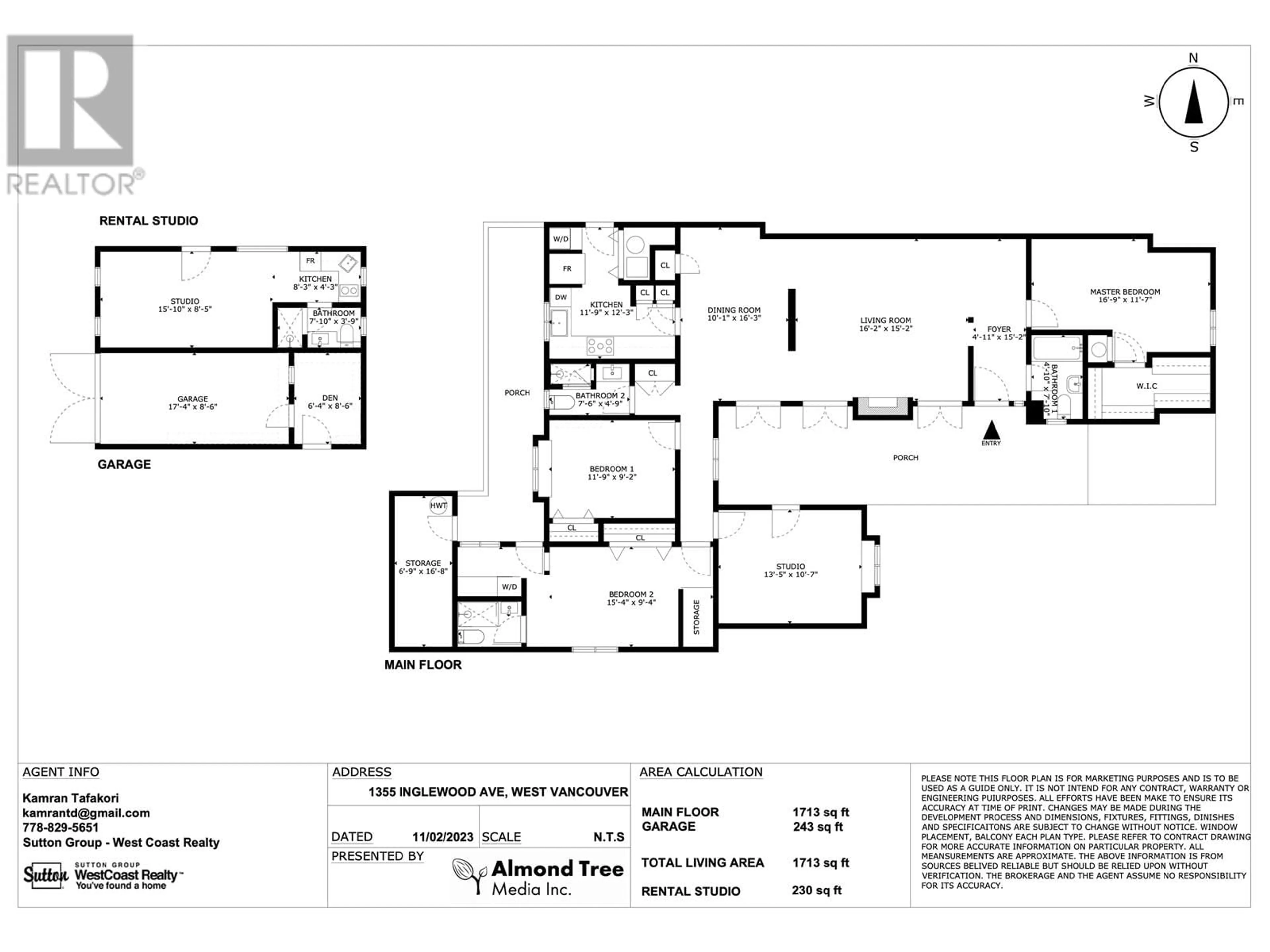 Floor plan for 1355 INGLEWOOD AVENUE, West Vancouver British Columbia V7T1Y8