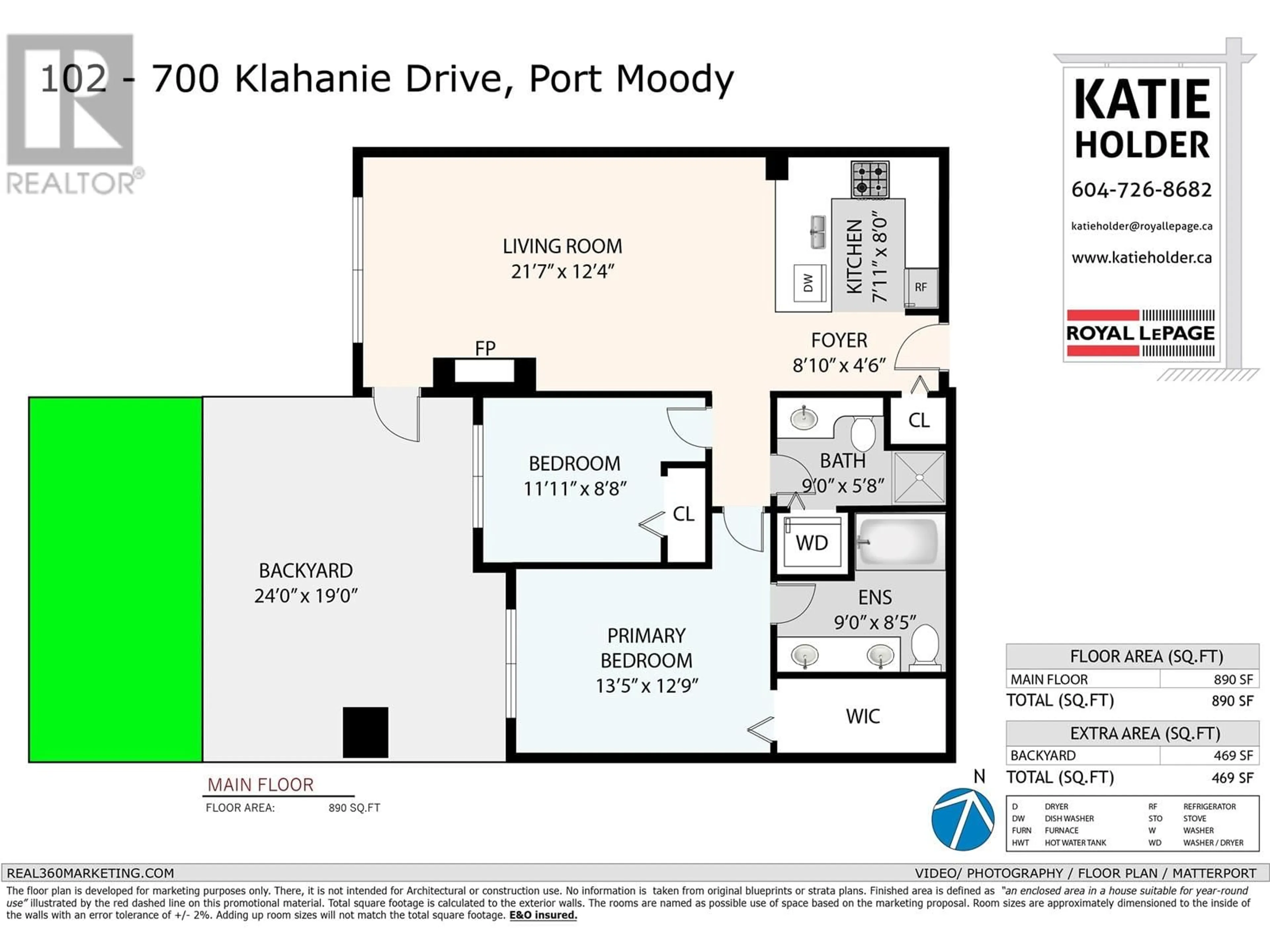 Floor plan for 102 700 KLAHANIE DRIVE, Port Moody British Columbia V3H5L3