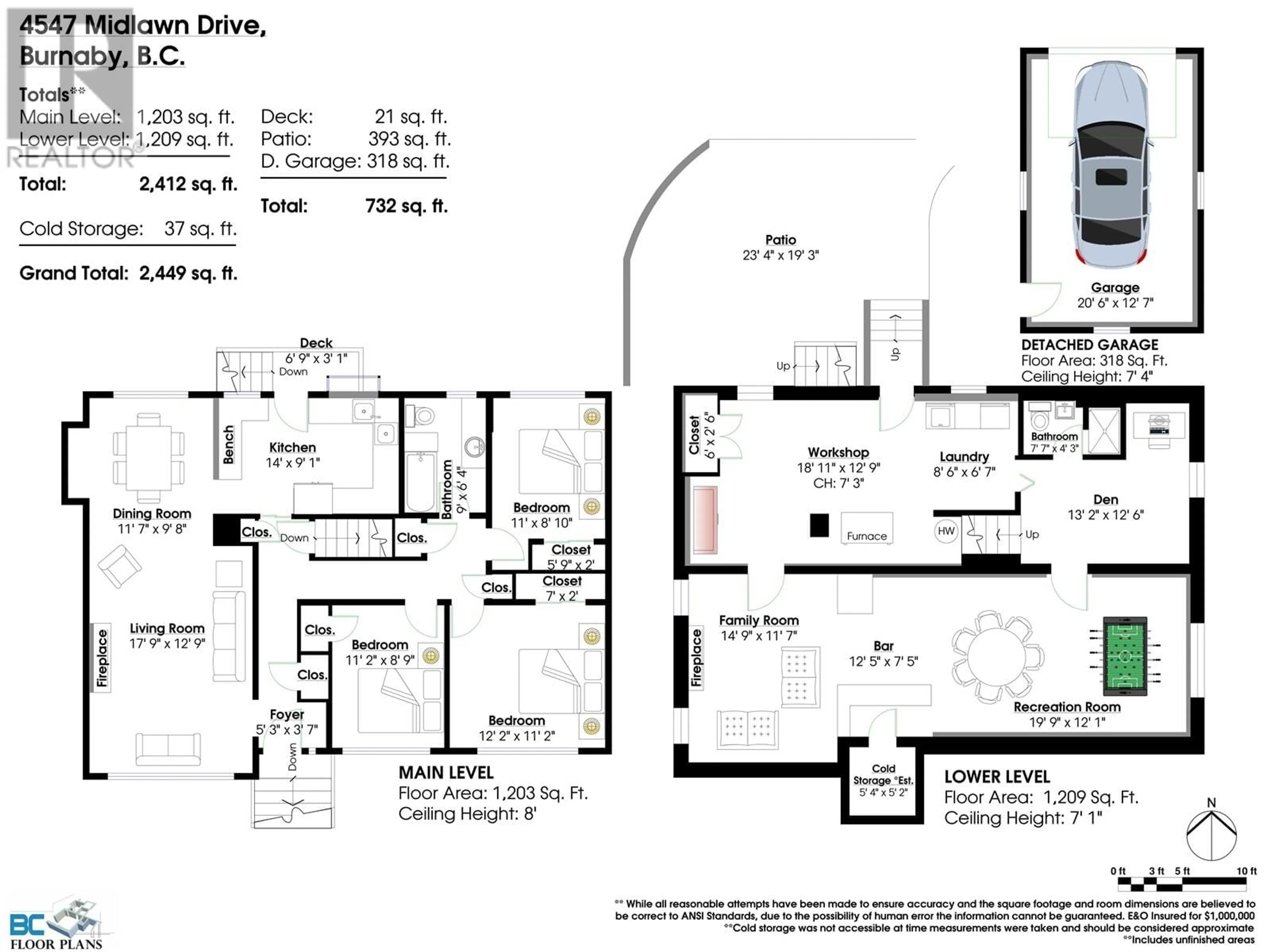 Floor plan for 4547 MIDLAWN DRIVE, Burnaby British Columbia V5C3P2