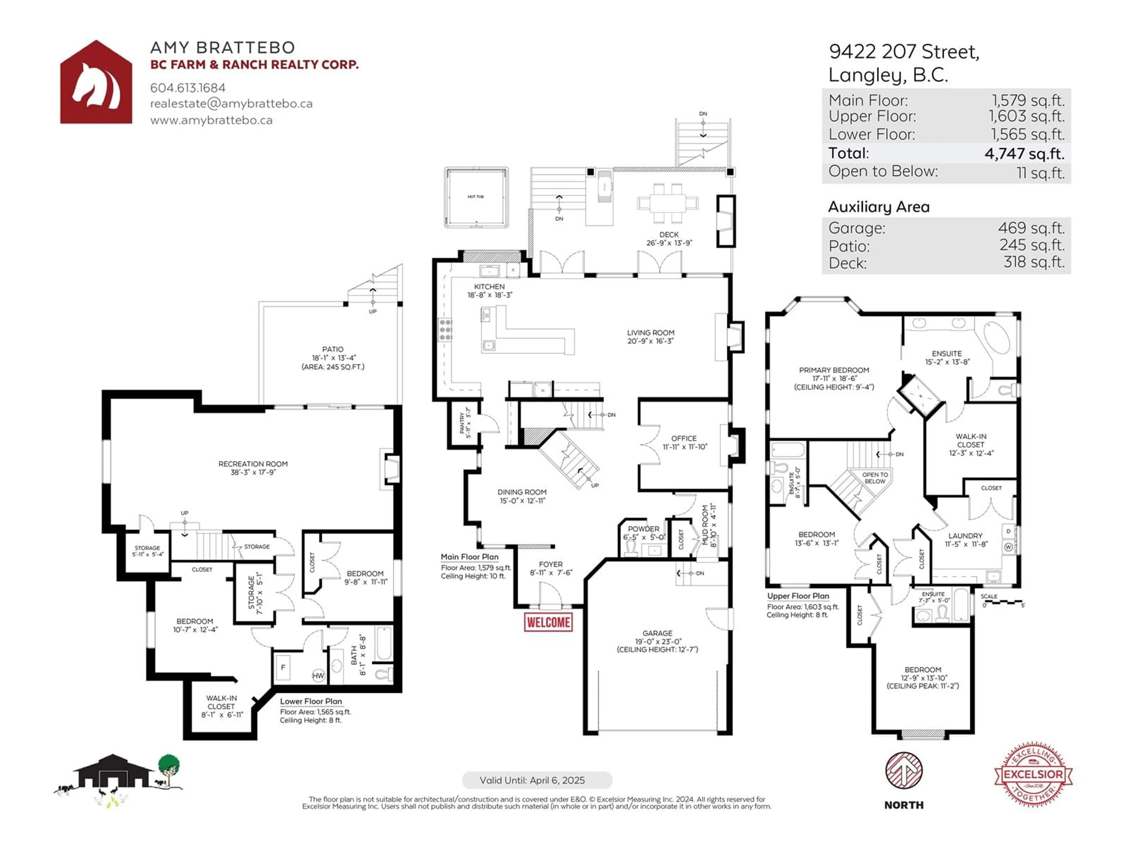 Floor plan for 9422 207 STREET, Langley British Columbia V1M2W7