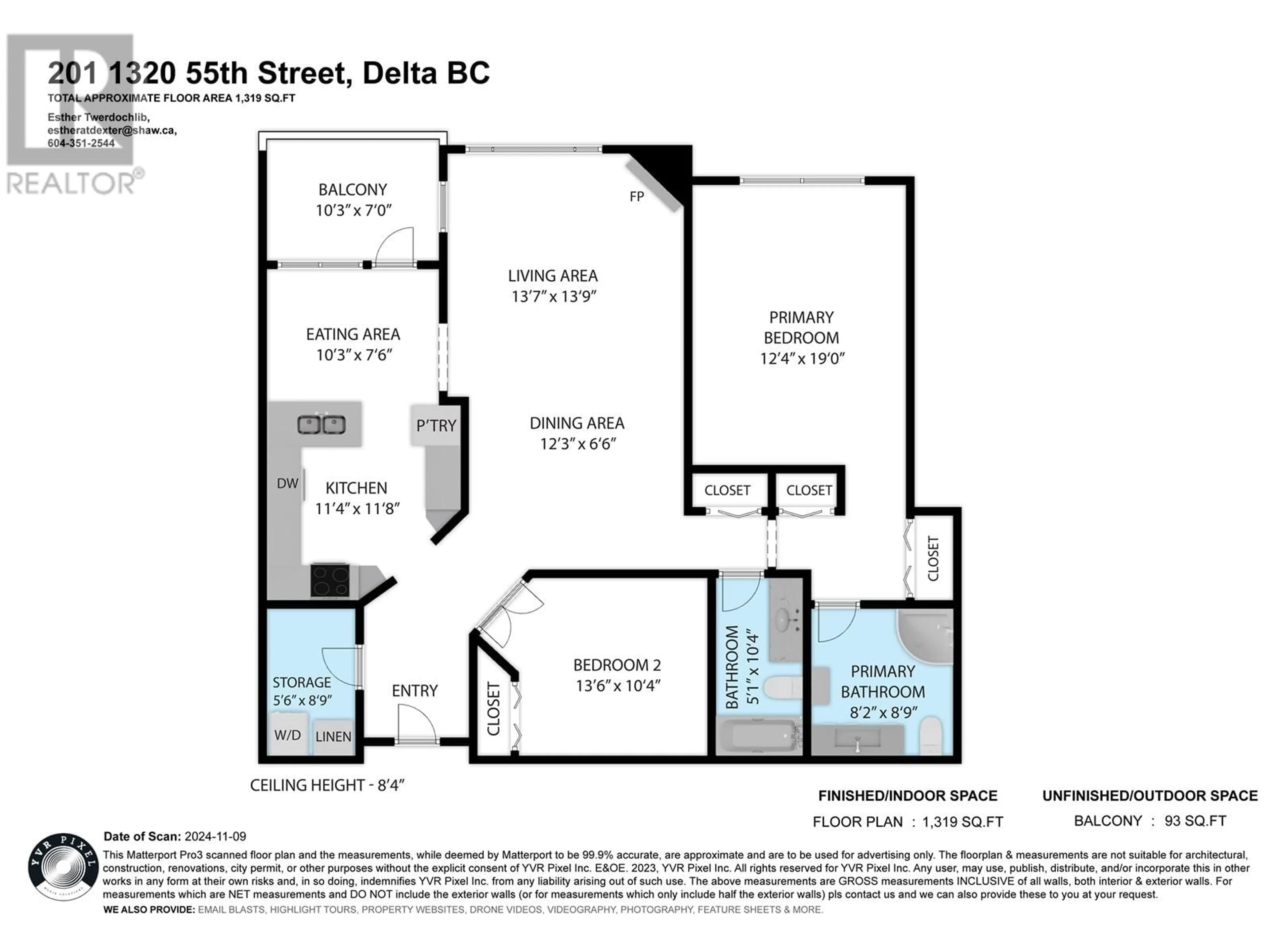 Floor plan for 201 1320 55 STREET, Delta British Columbia V4M3K3