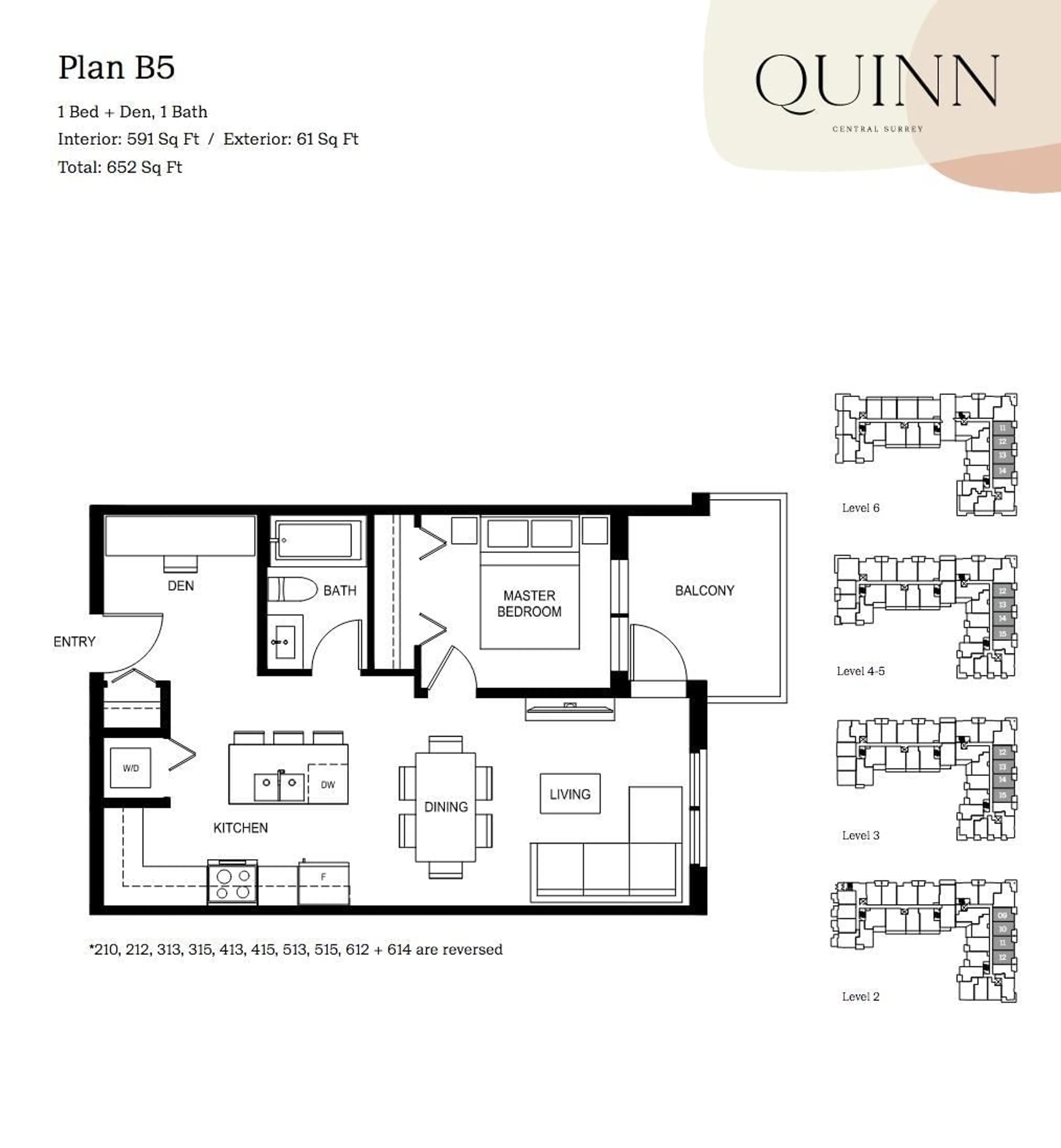 Floor plan for 612 9456 134 STREET, Surrey British Columbia V3V5S4