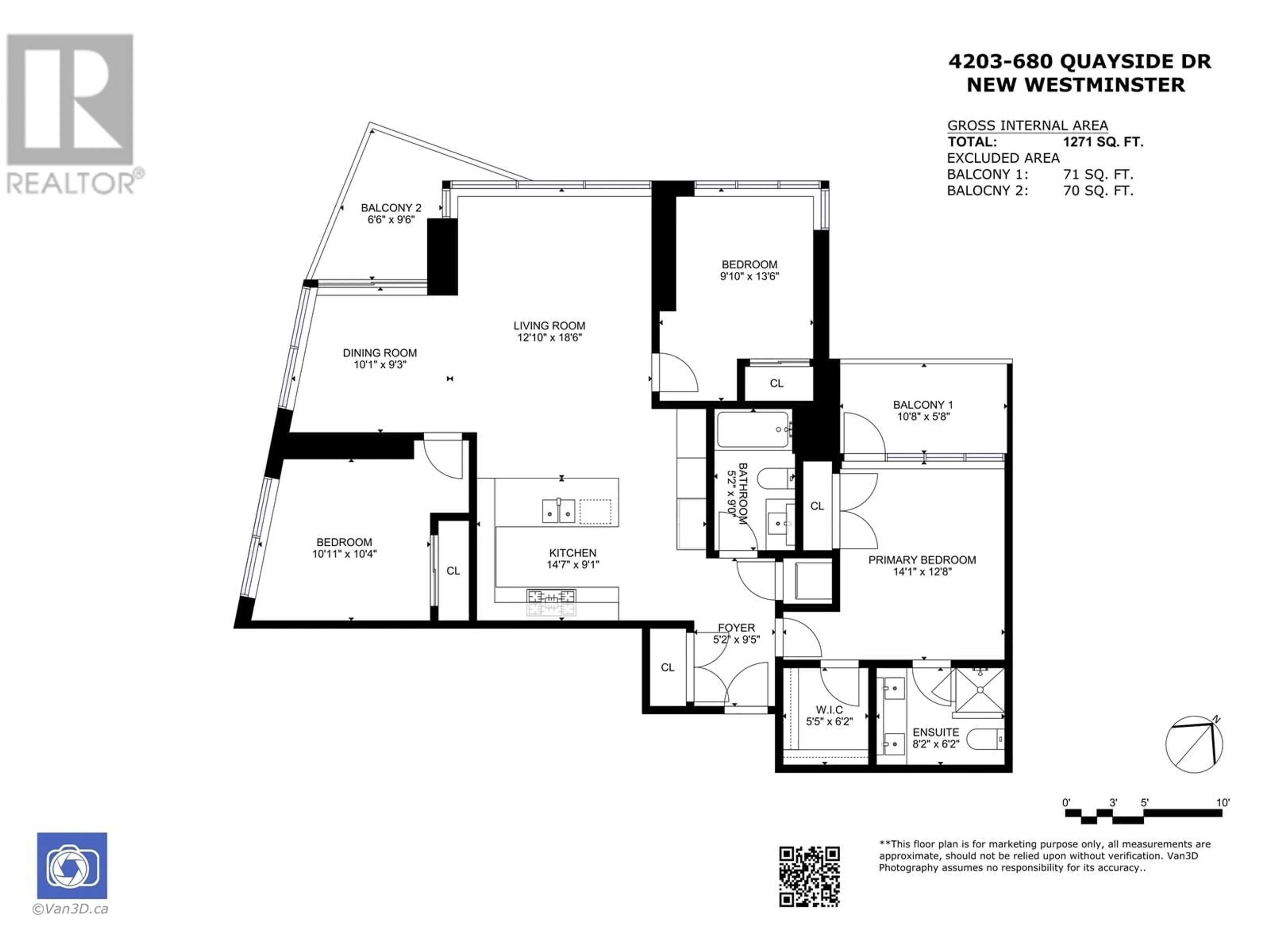 Floor plan for 4203 680 QUAYSIDE DRIVE, New Westminster British Columbia V3M0P2