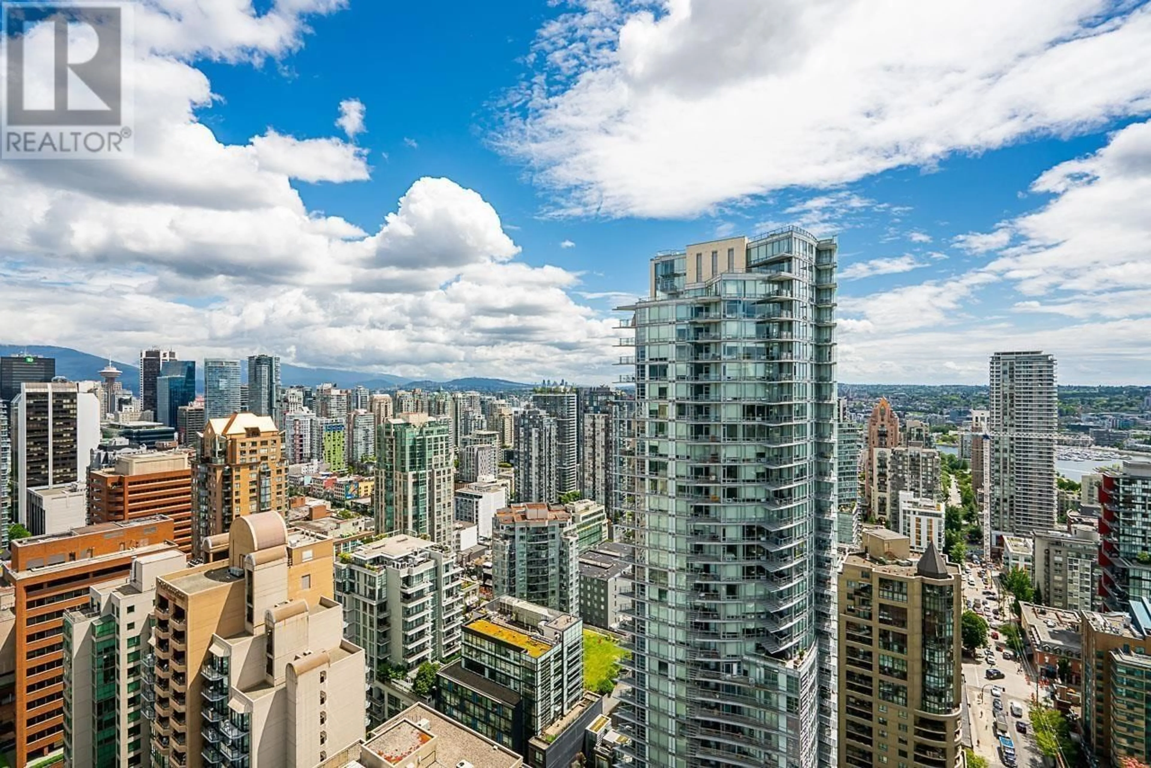 A pic from exterior of the house or condo, the view of city buildings for 3508 1289 HORNBY STREET, Vancouver British Columbia V6Z0G7