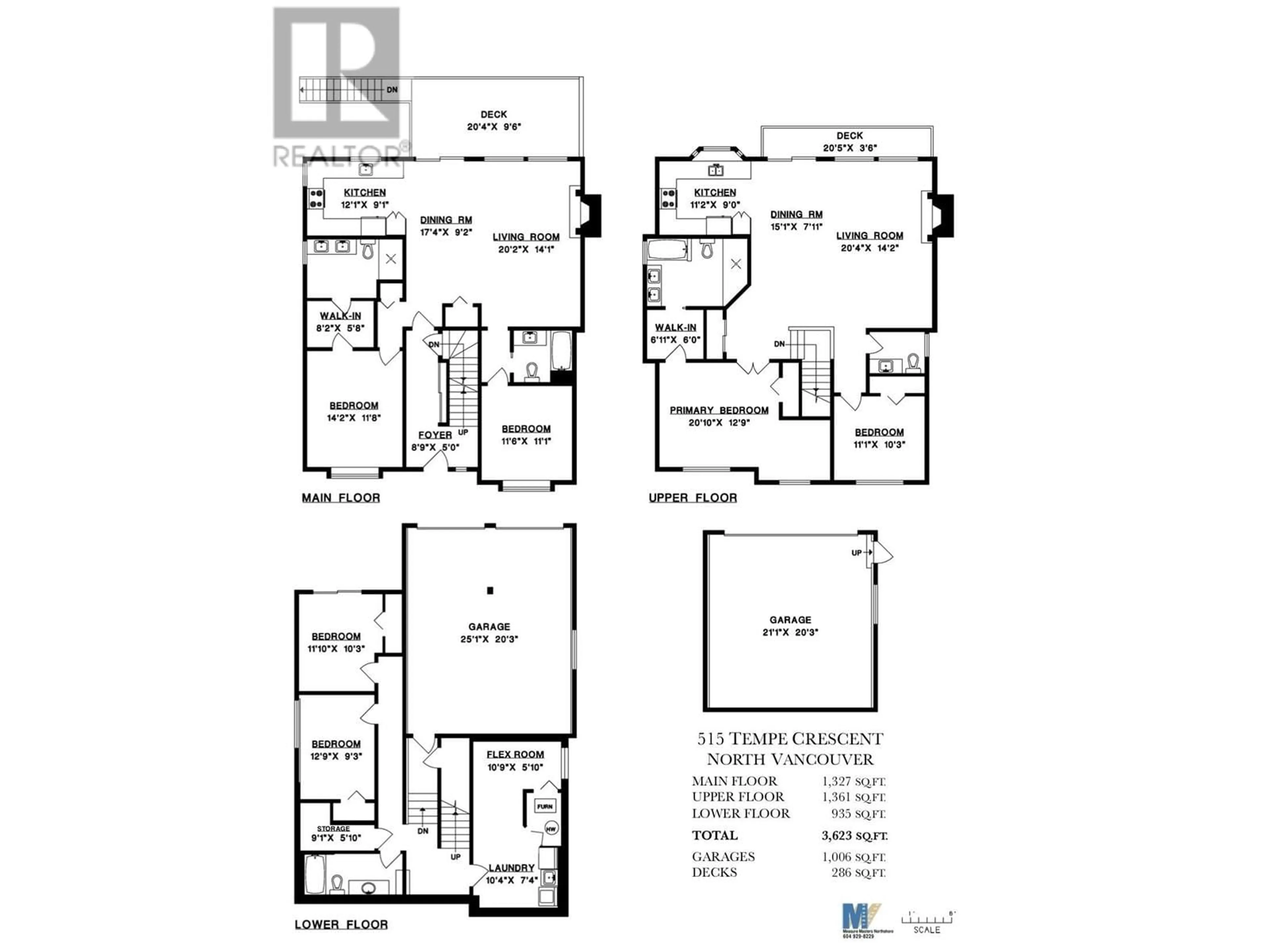 Floor plan for 515 TEMPE CRESCENT, North Vancouver British Columbia V7N1E7