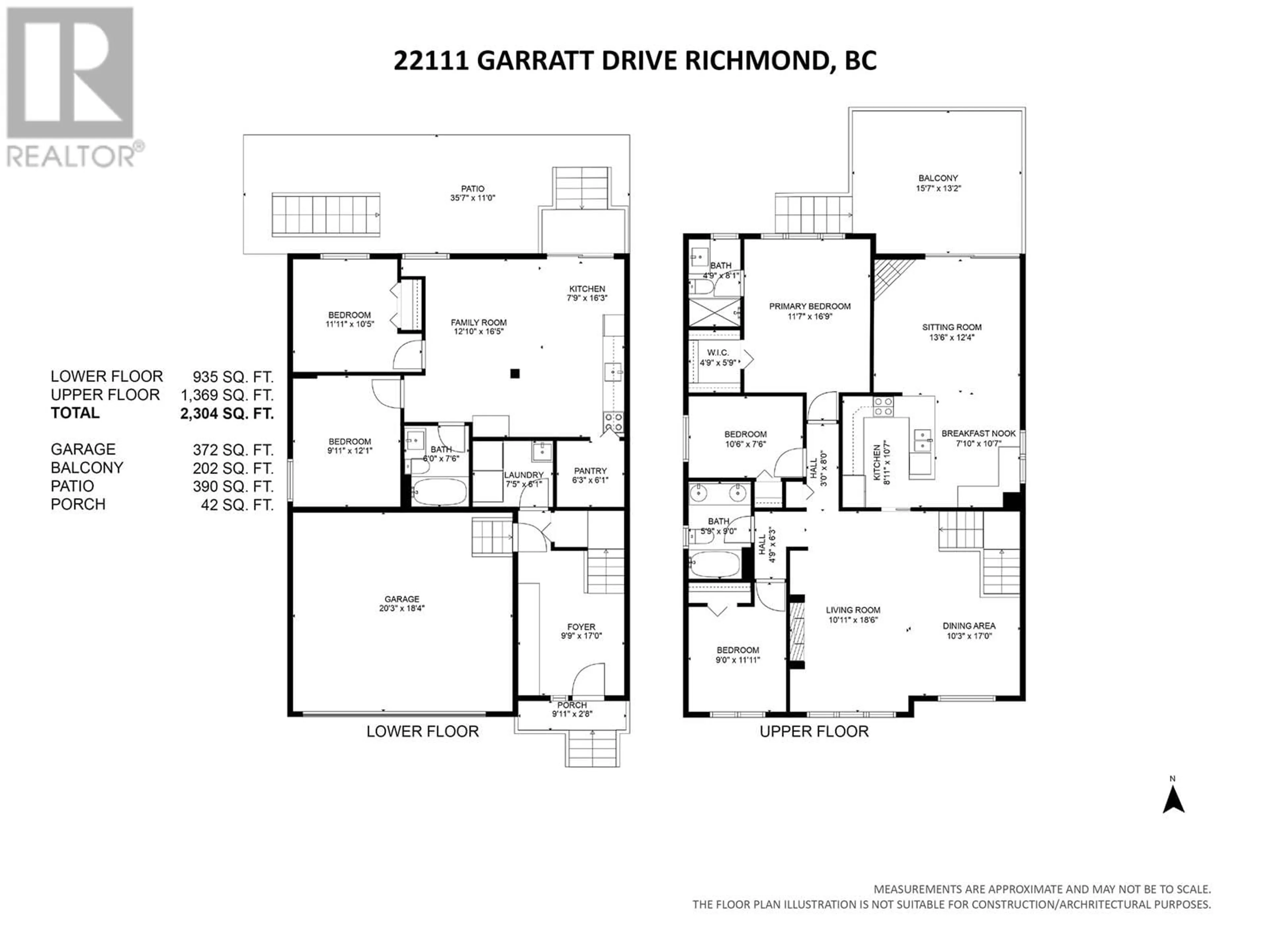 Floor plan for 22111 GARRATT DRIVE, Richmond British Columbia V6V2P4