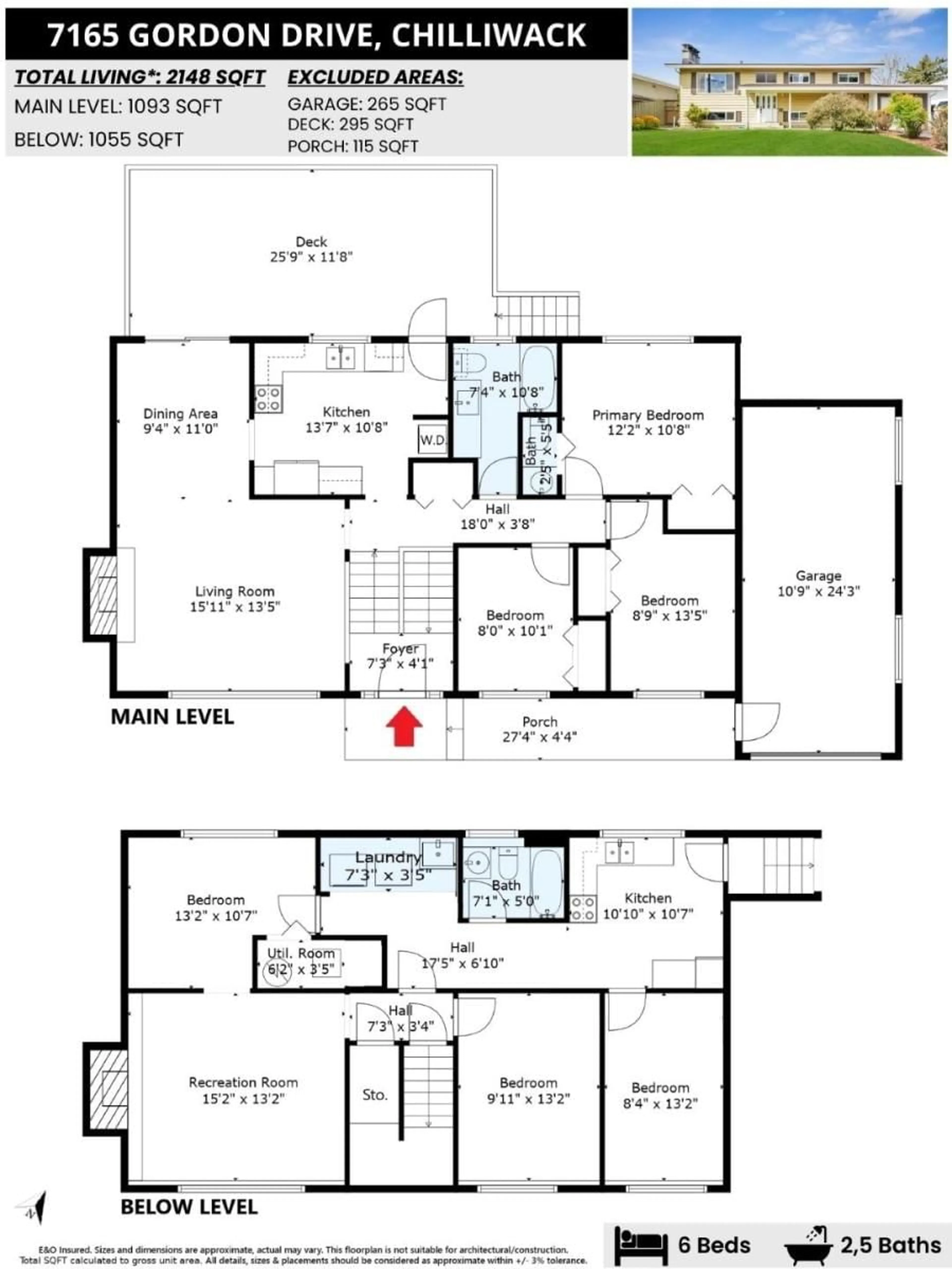 Floor plan for 7165 GORDON DRIVE, Chilliwack British Columbia V2R1X7