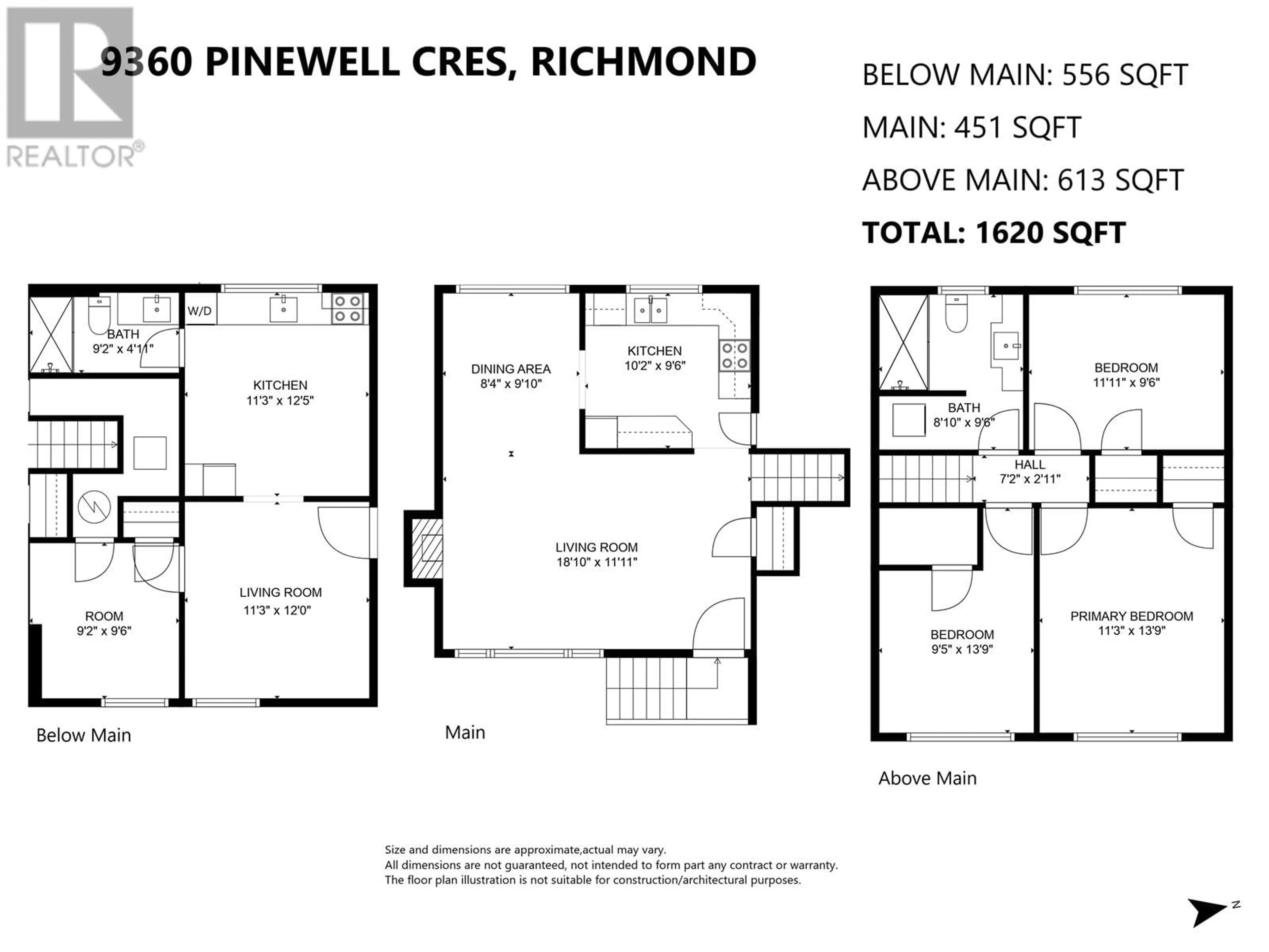 Floor plan for 9360 PINEWELL CRESCENT, Richmond British Columbia V7A2C6