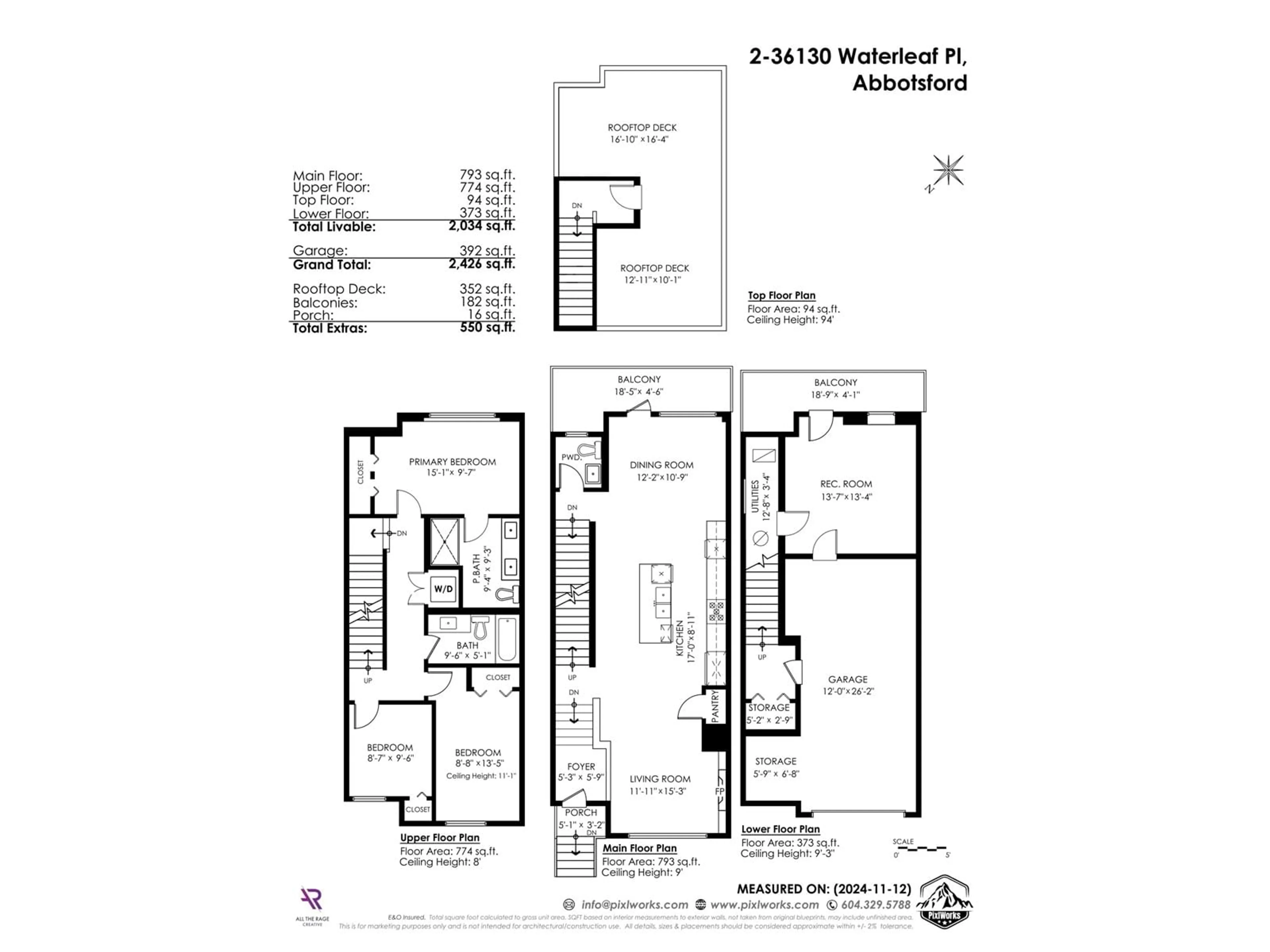 Floor plan for 2 36130 WATERLEAF PLACE, Abbotsford British Columbia V3G0G5