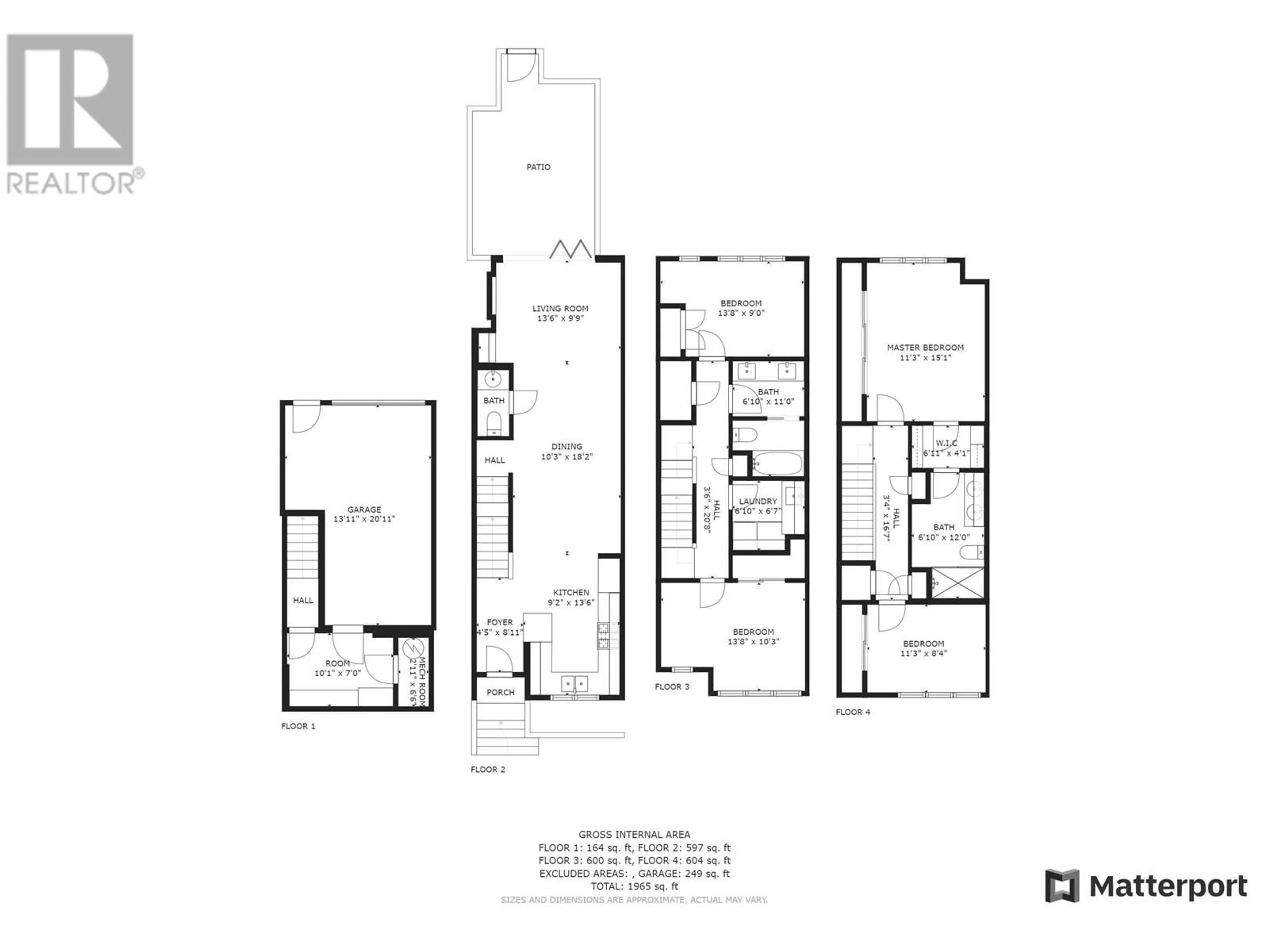 Floor plan for 7 1960 GLENAIRE DRIVE, Vancouver British Columbia V7P1Y1