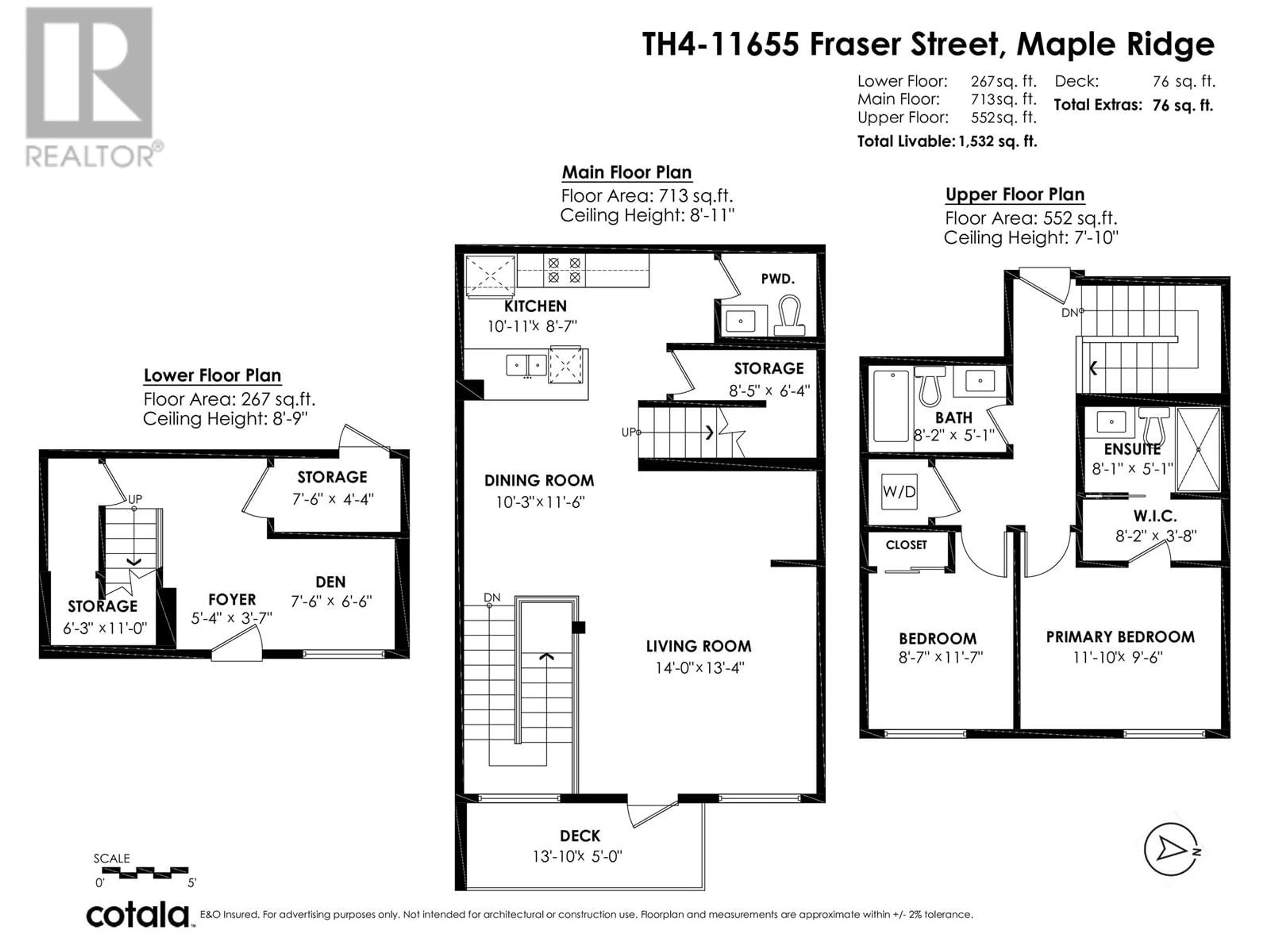 Floor plan for TH4 11655 FRASER STREET, Maple Ridge British Columbia V2X6C4