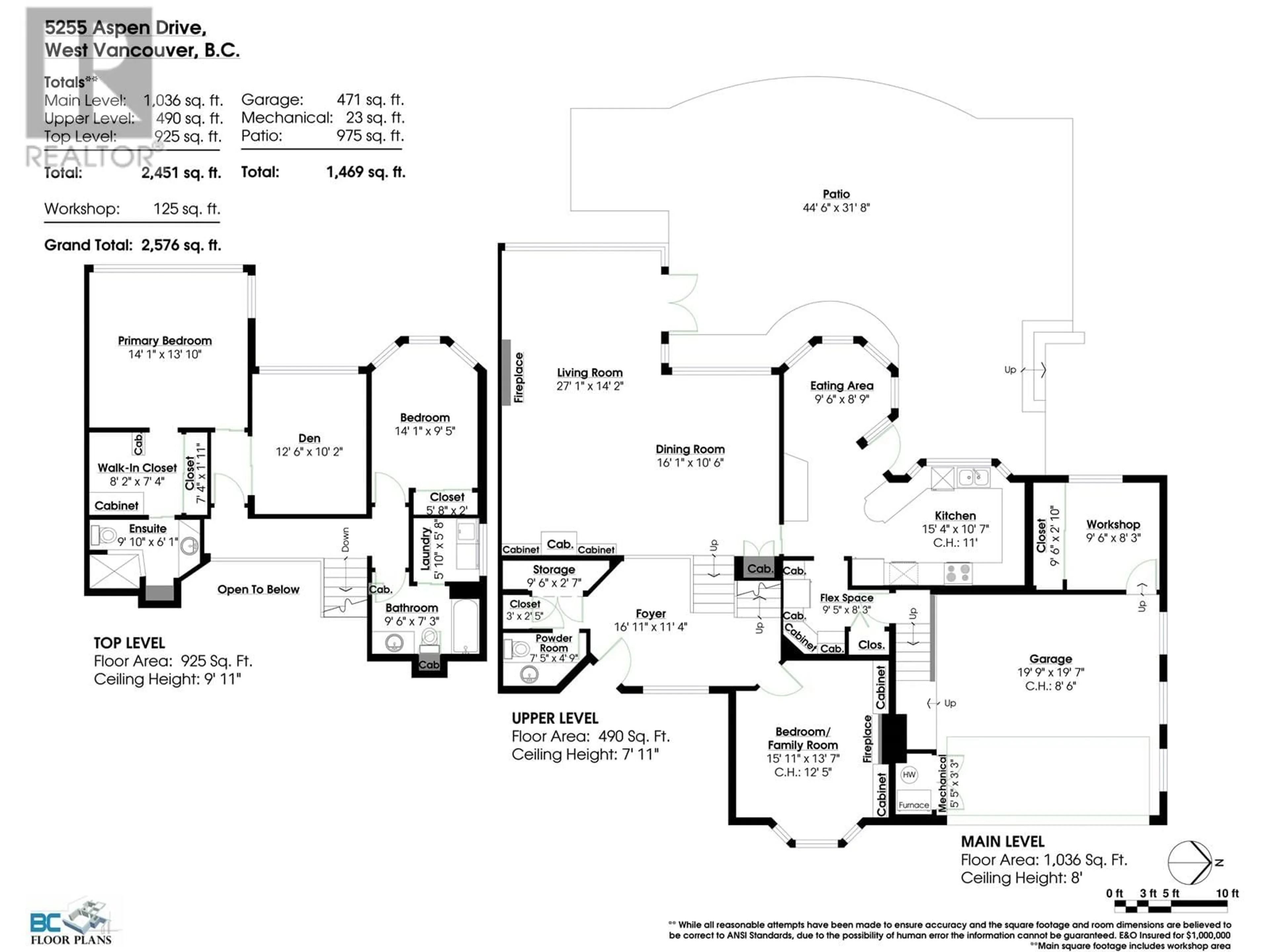 Floor plan for 5255 ASPEN DRIVE, West Vancouver British Columbia V7W2Z7