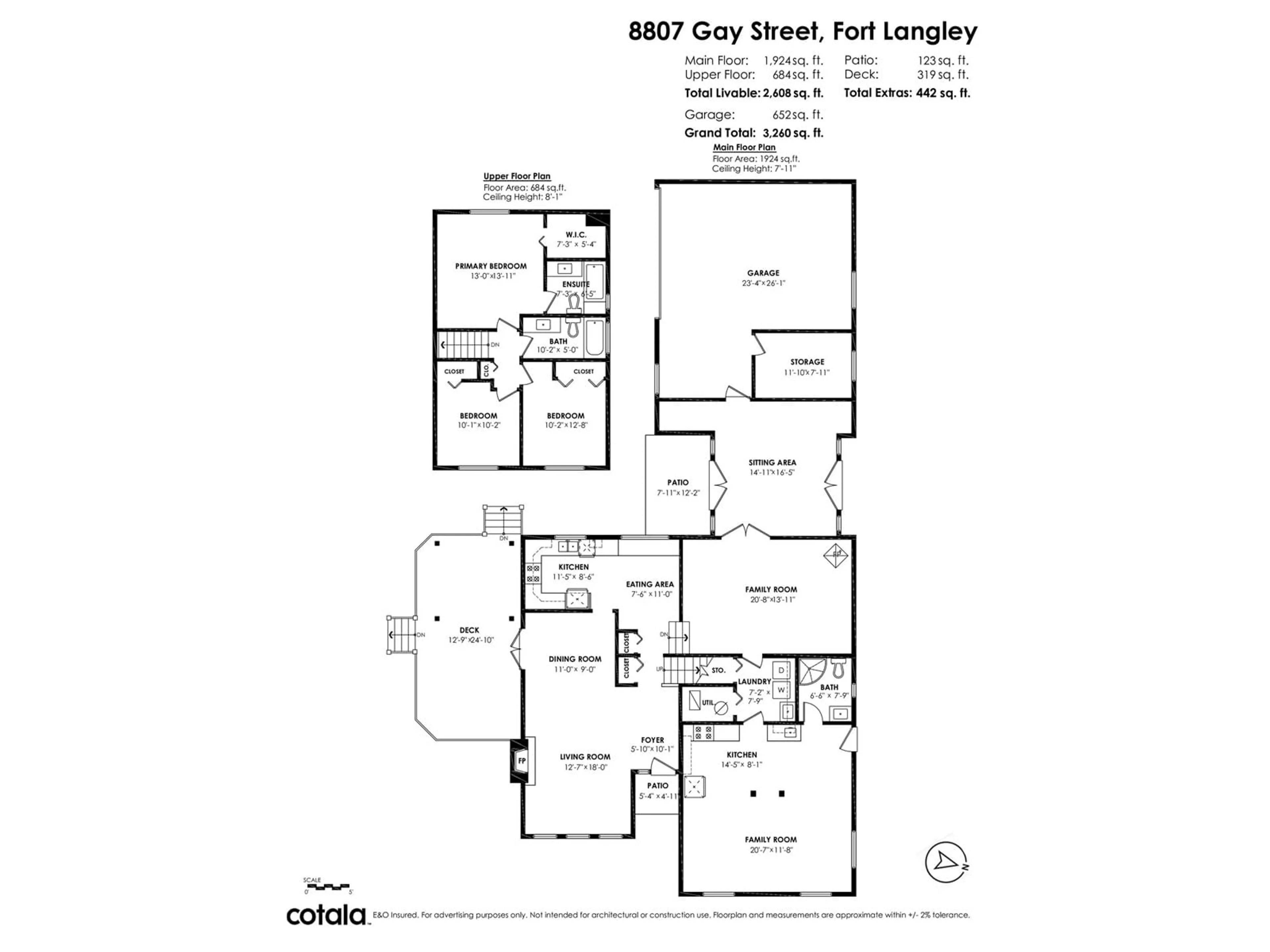 Floor plan for 8807 GAY STREET, Langley British Columbia V1M2S6