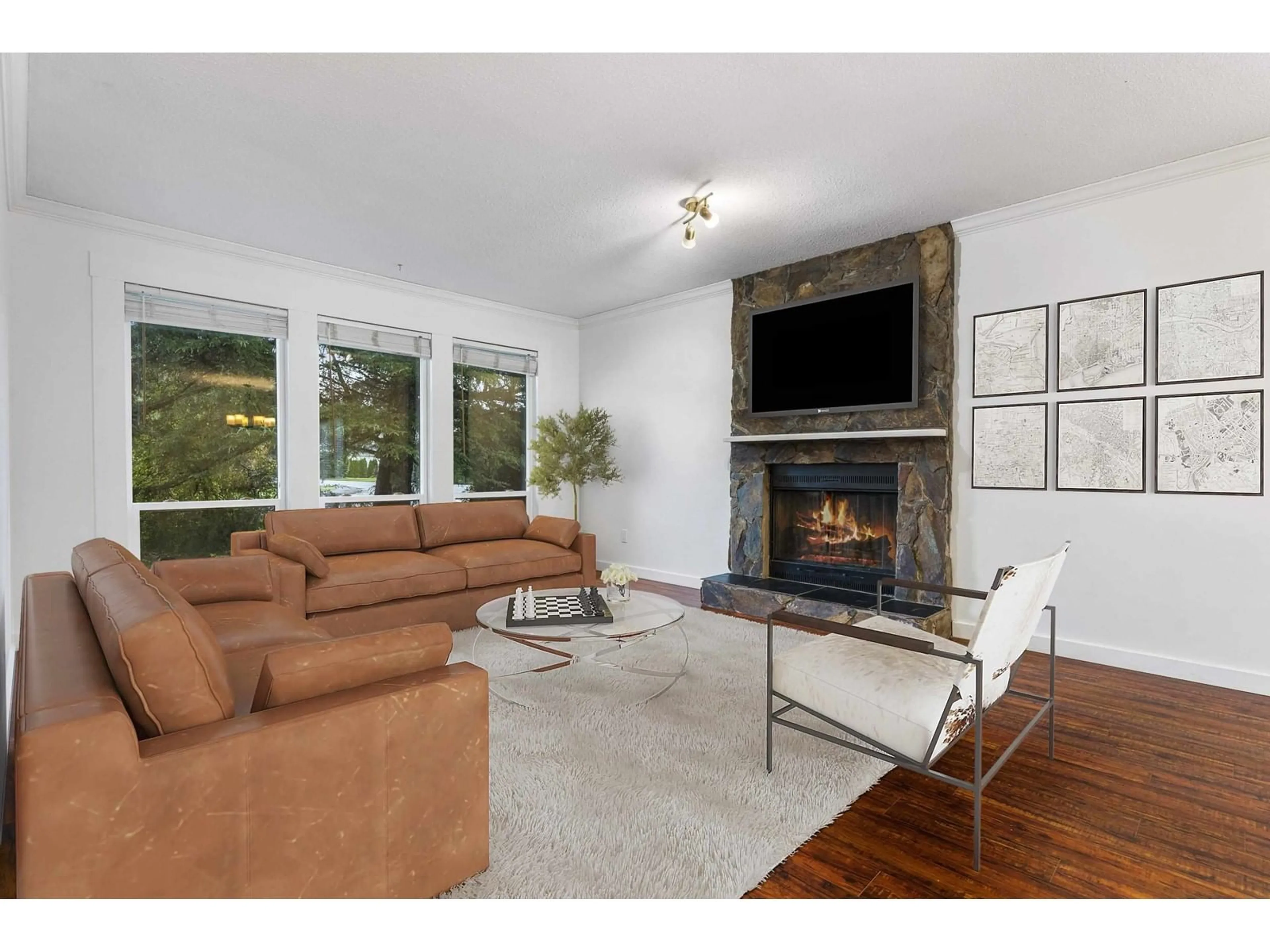 Living room, wood floors for 8807 GAY STREET, Langley British Columbia V1M2S6