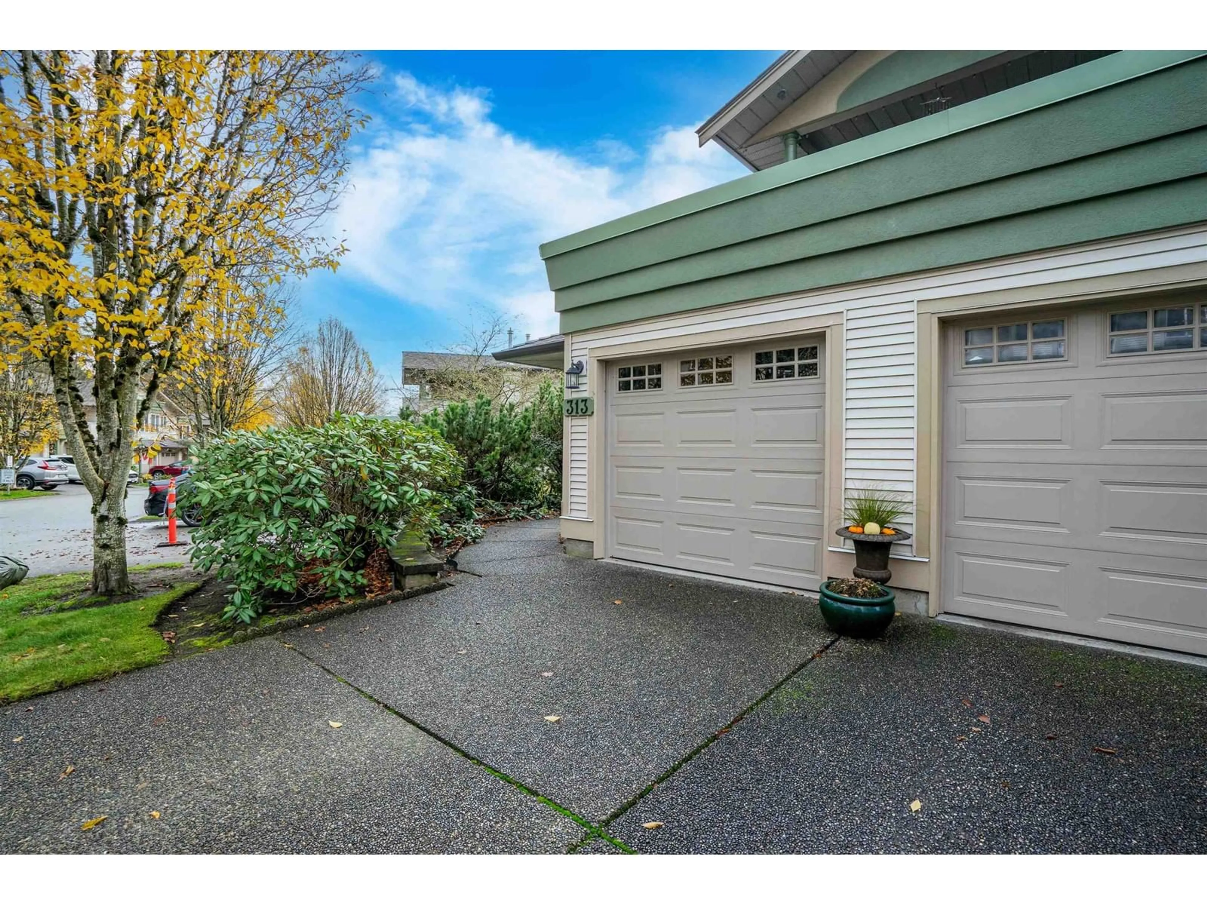 A pic from exterior of the house or condo, the fenced backyard for 313 13888 70 AVENUE, Surrey British Columbia V3W0R8