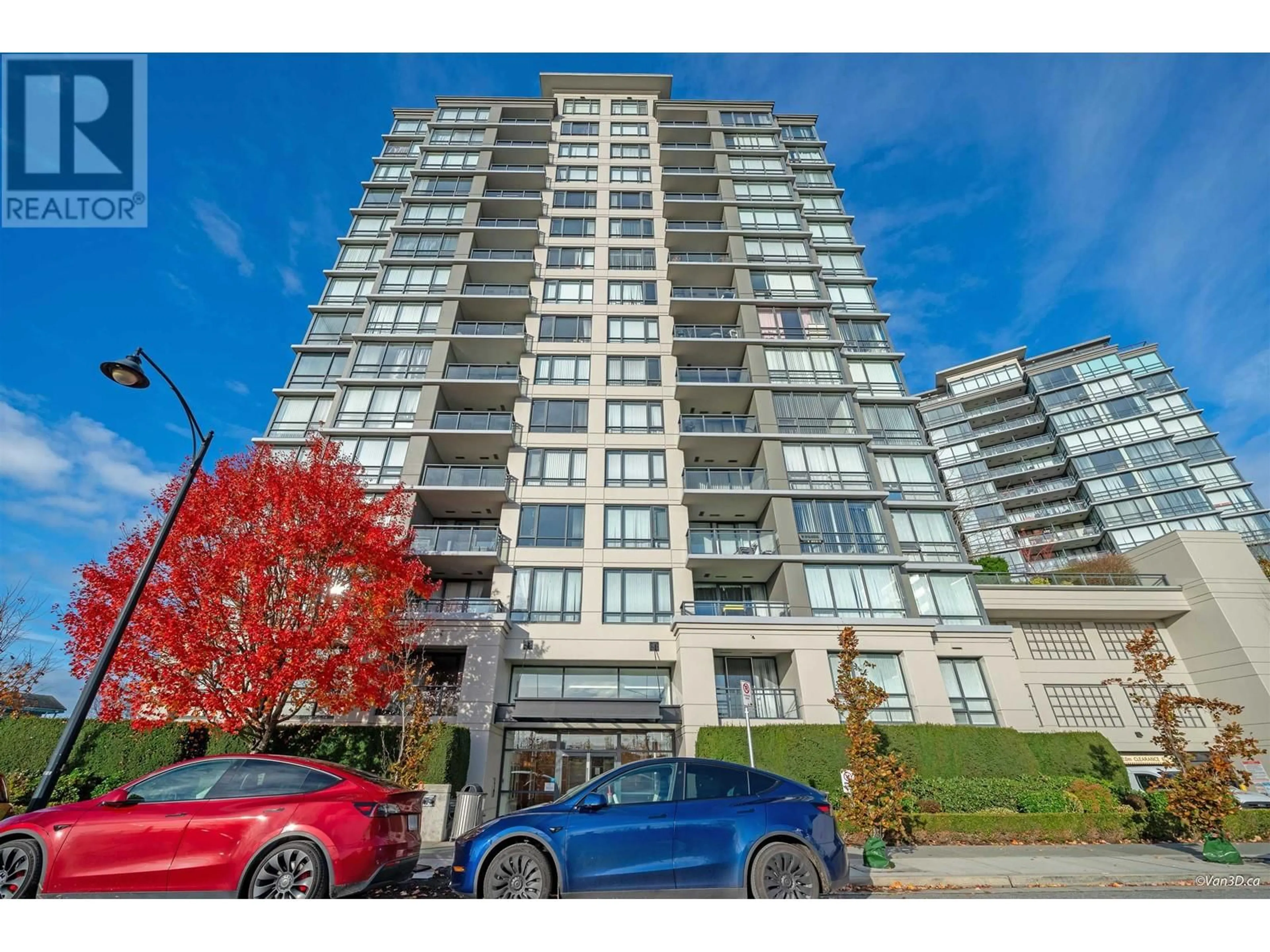 A pic from exterior of the house or condo, the street view for 1703 3333 CORVETTE WAY, Richmond British Columbia V6X0E3