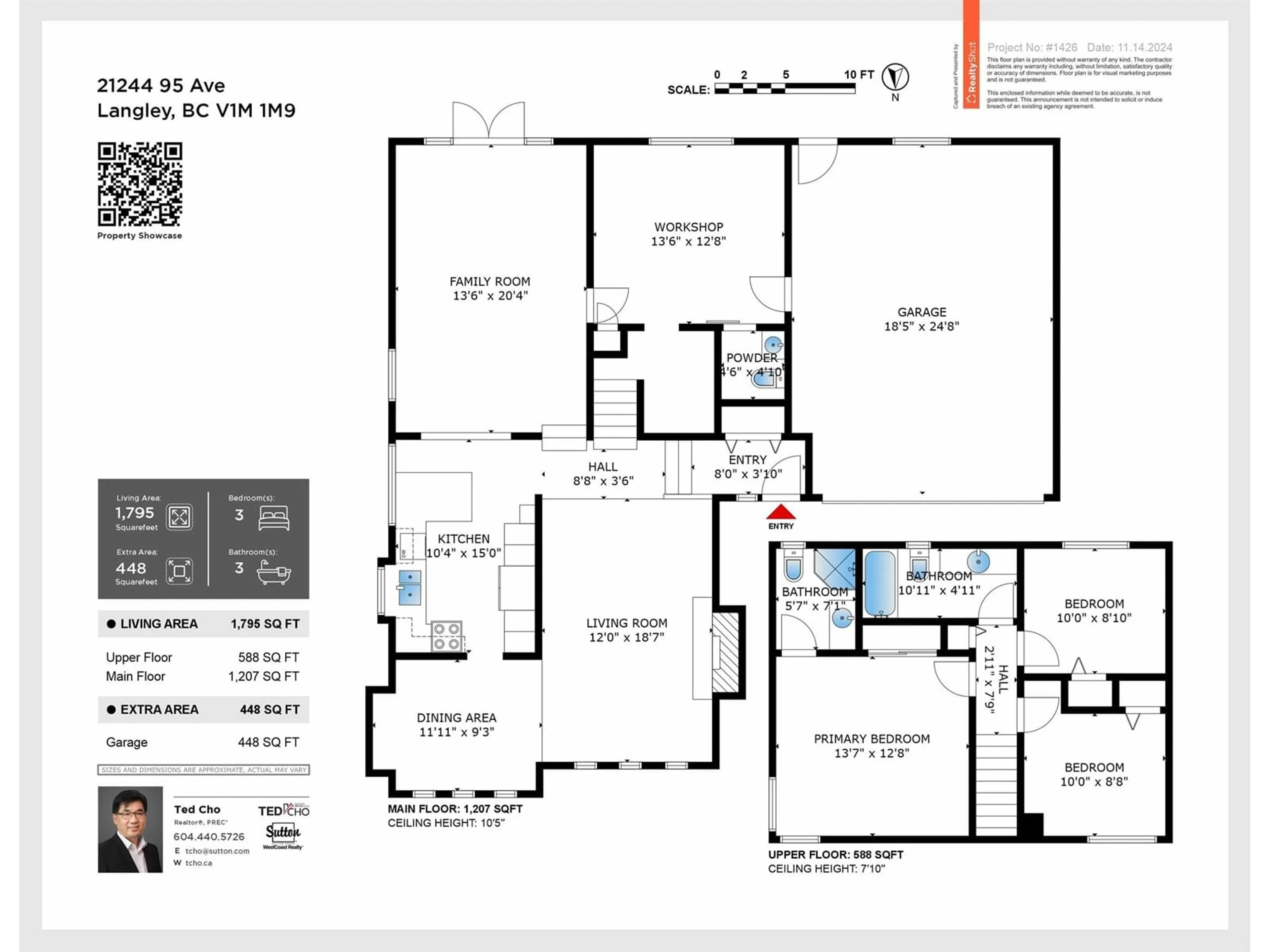 Floor plan for 21244 95 AVENUE, Langley British Columbia V1M1M9