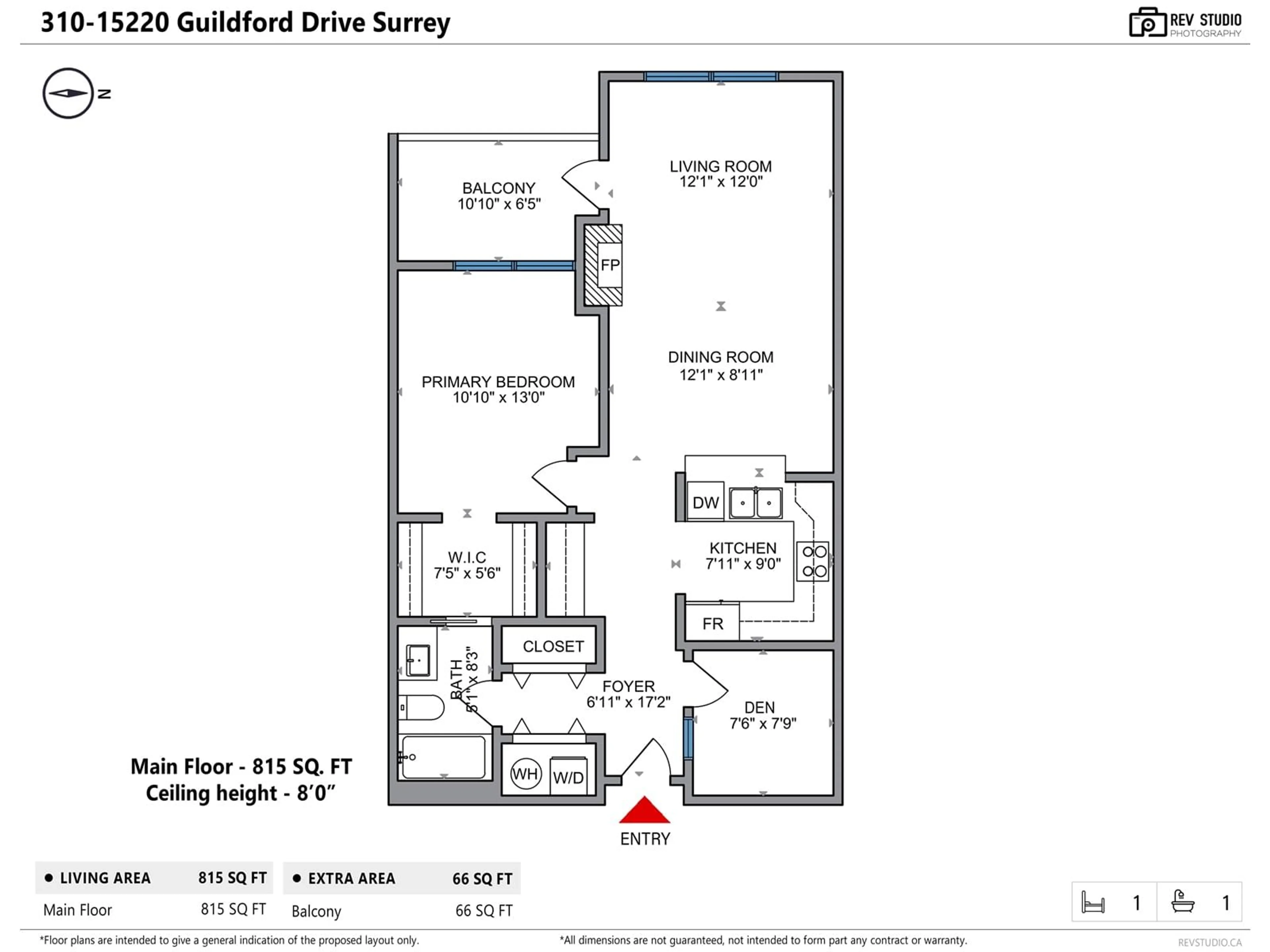 Floor plan for 310 15220 GUILDFORD DRIVE, Surrey British Columbia V3R0Y6