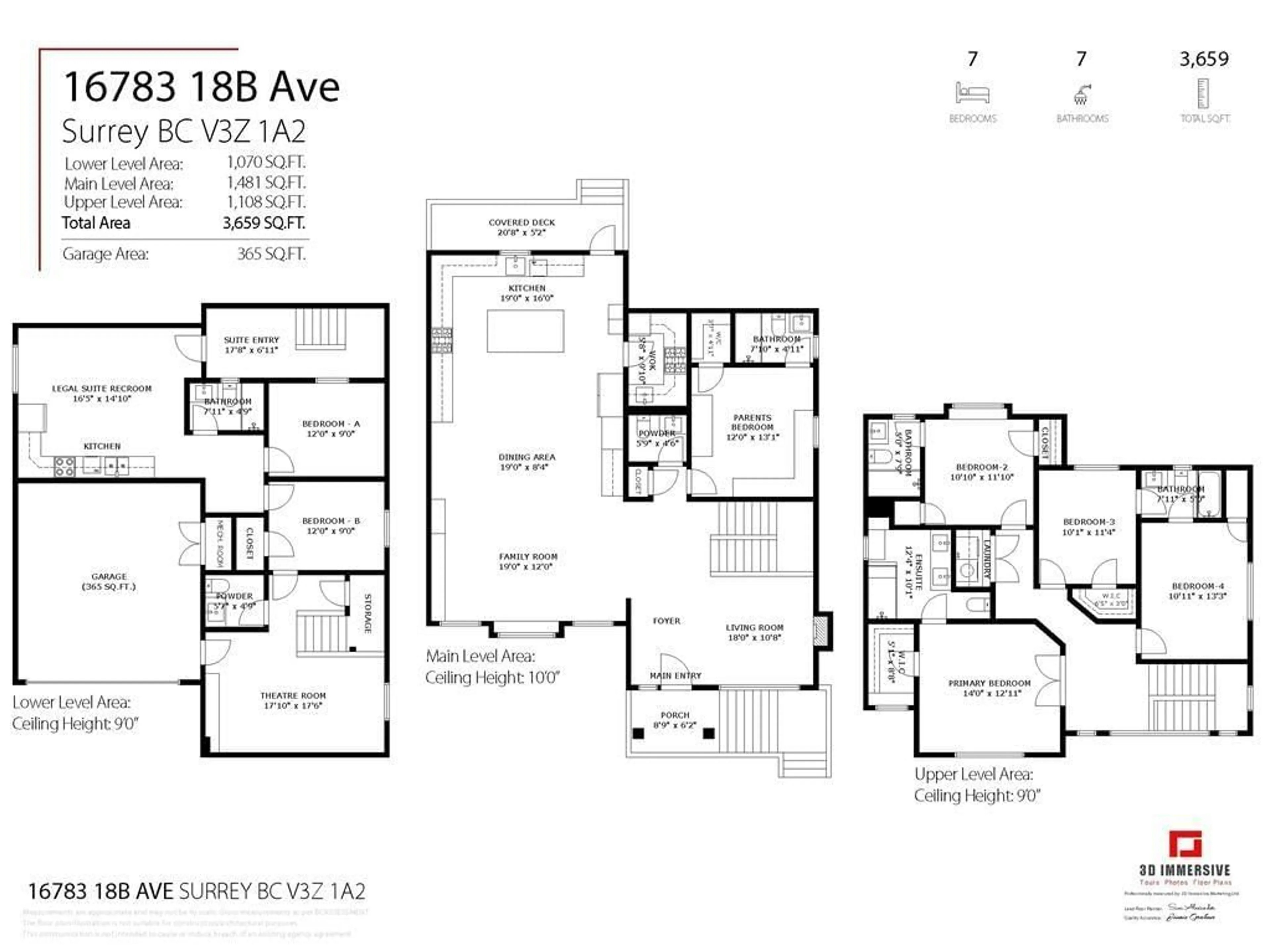 Floor plan for 16783 18B AVENUE, Surrey British Columbia V3Z1A2