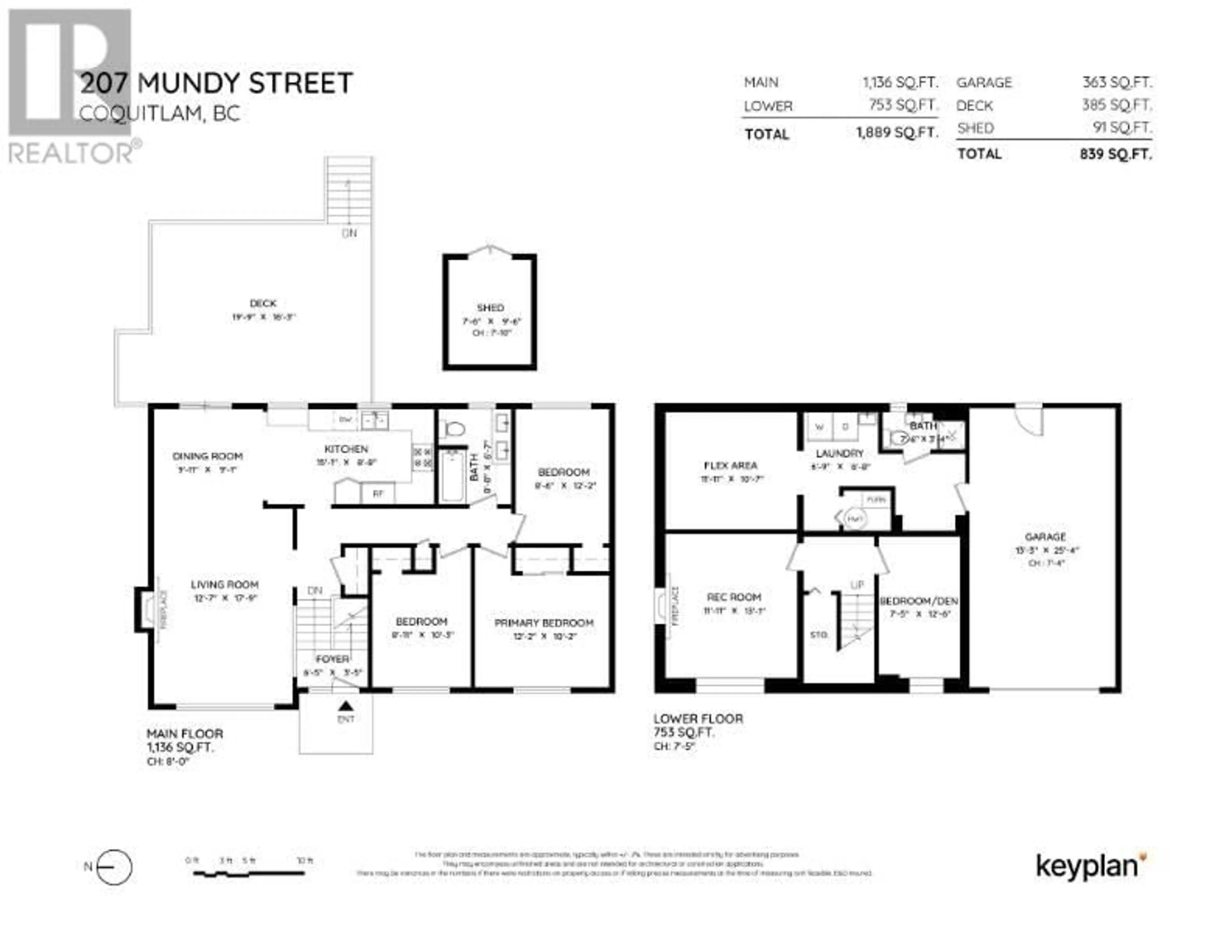 Floor plan for 207 MUNDY STREET, Coquitlam British Columbia V3K5M1