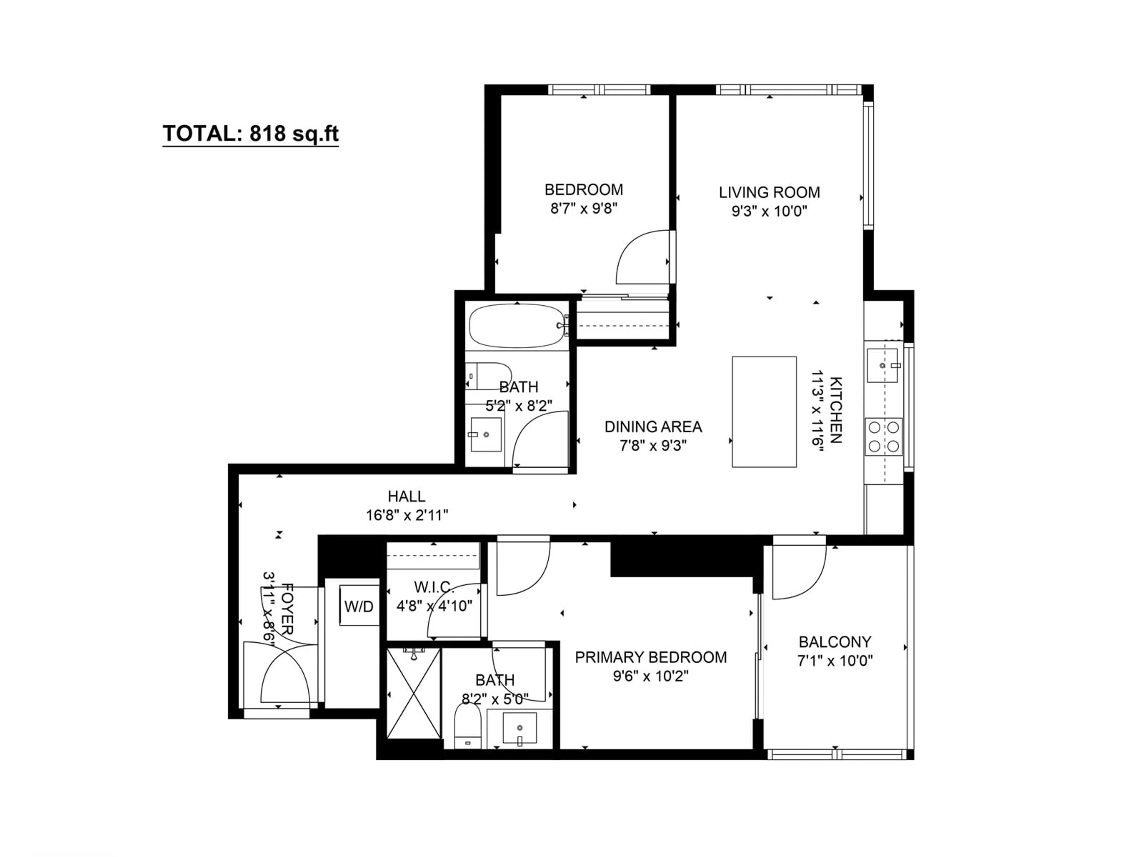 Floor plan for 3403 13615 FRASER HIGHWAY, Surrey British Columbia V3T0P7