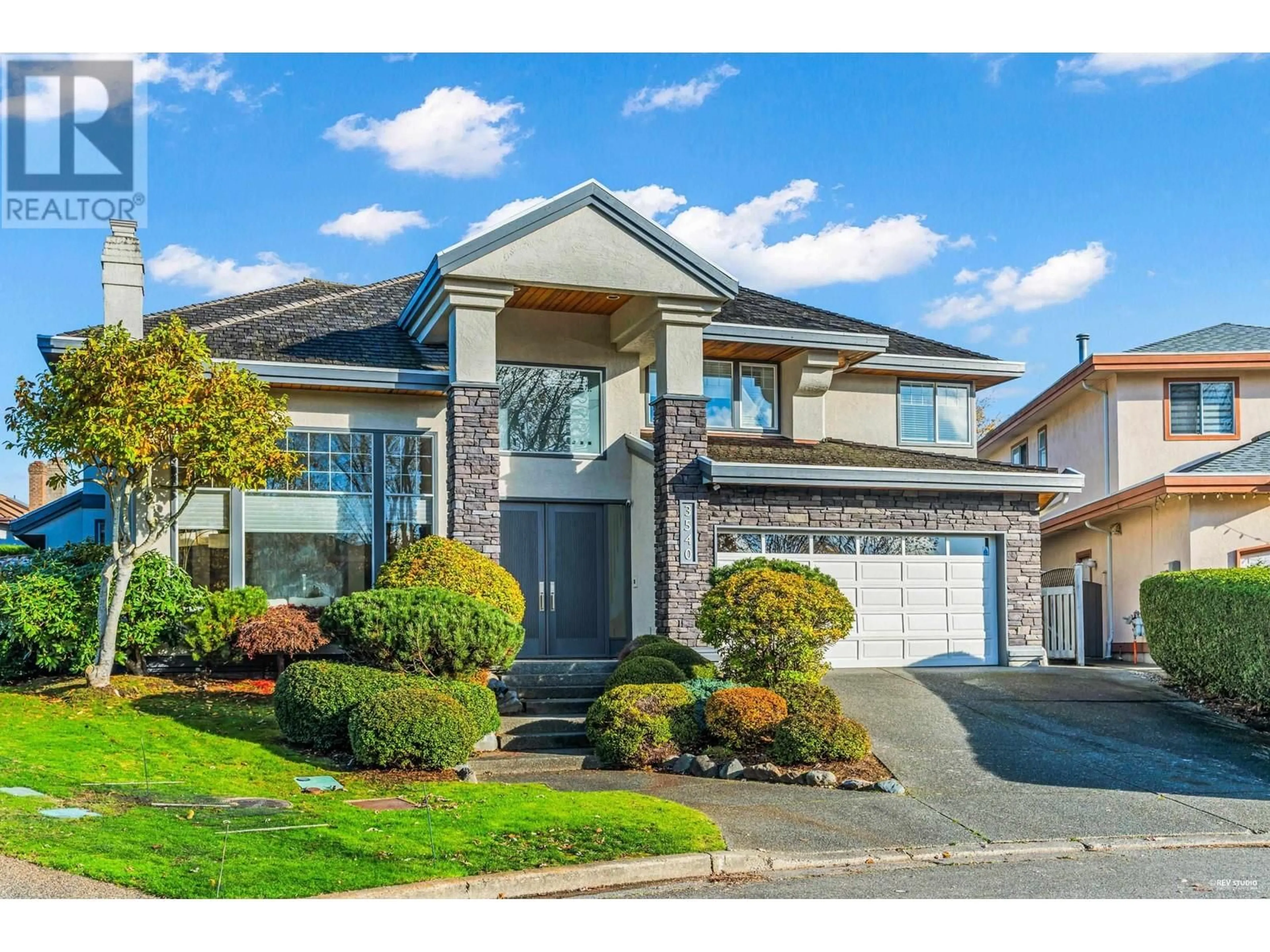 Frontside or backside of a home, the street view for 3540 CORNWALL COURT, Richmond British Columbia V7C5M7