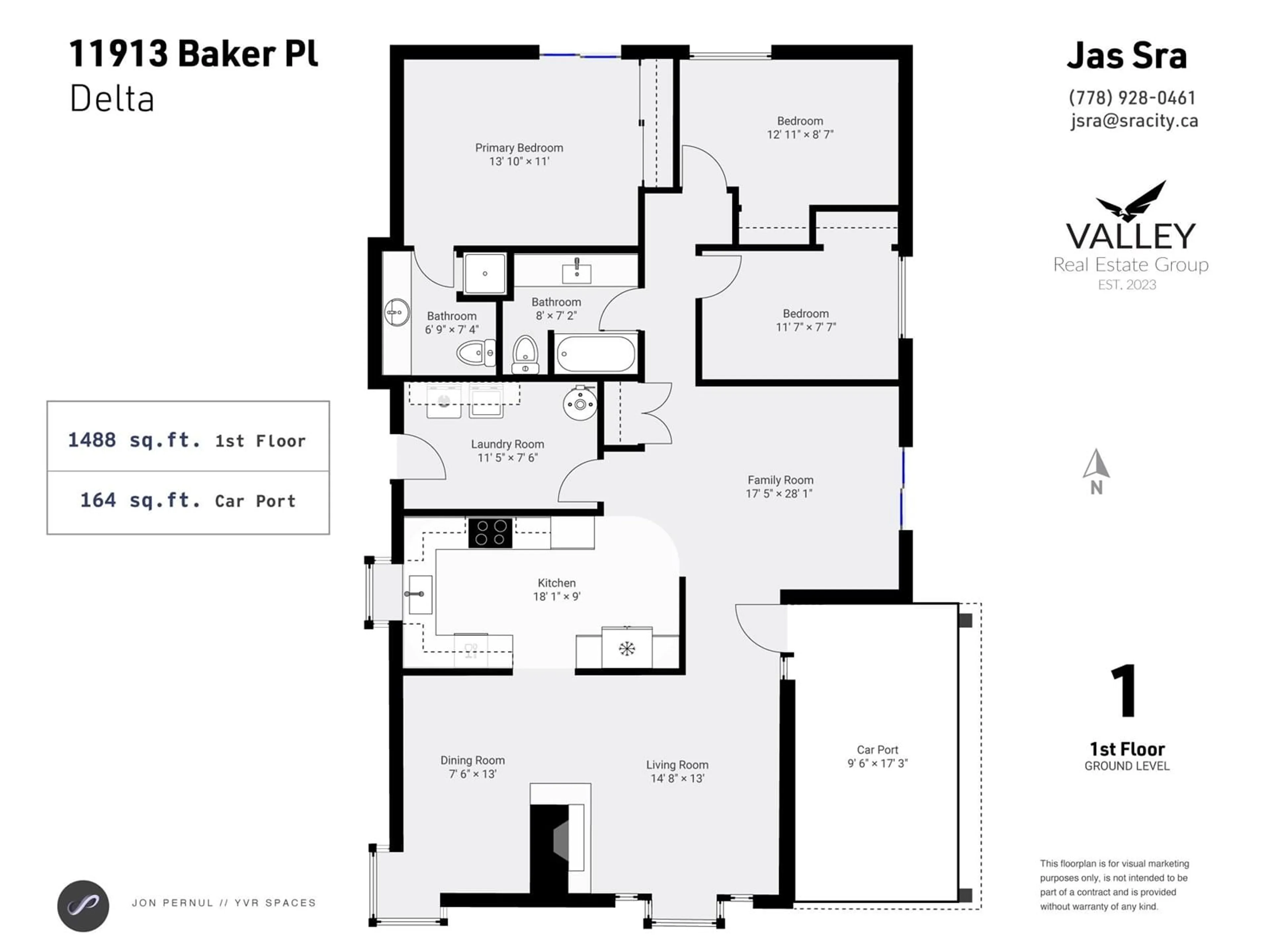 Floor plan for 11913 BAKER PLACE, Delta British Columbia V4E2V8