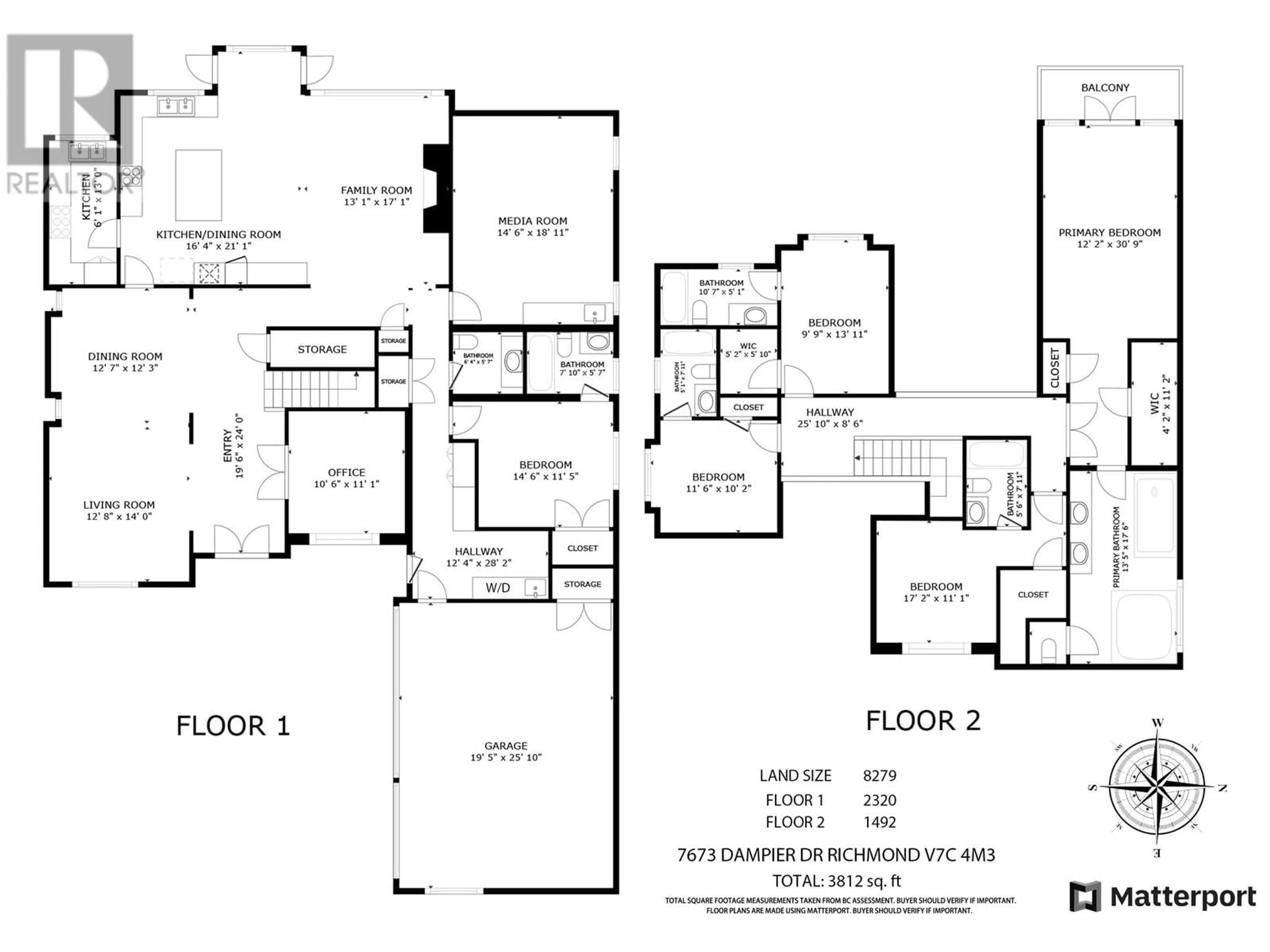 Floor plan for 7673 DAMPIER DRIVE, Richmond British Columbia V7C4M3