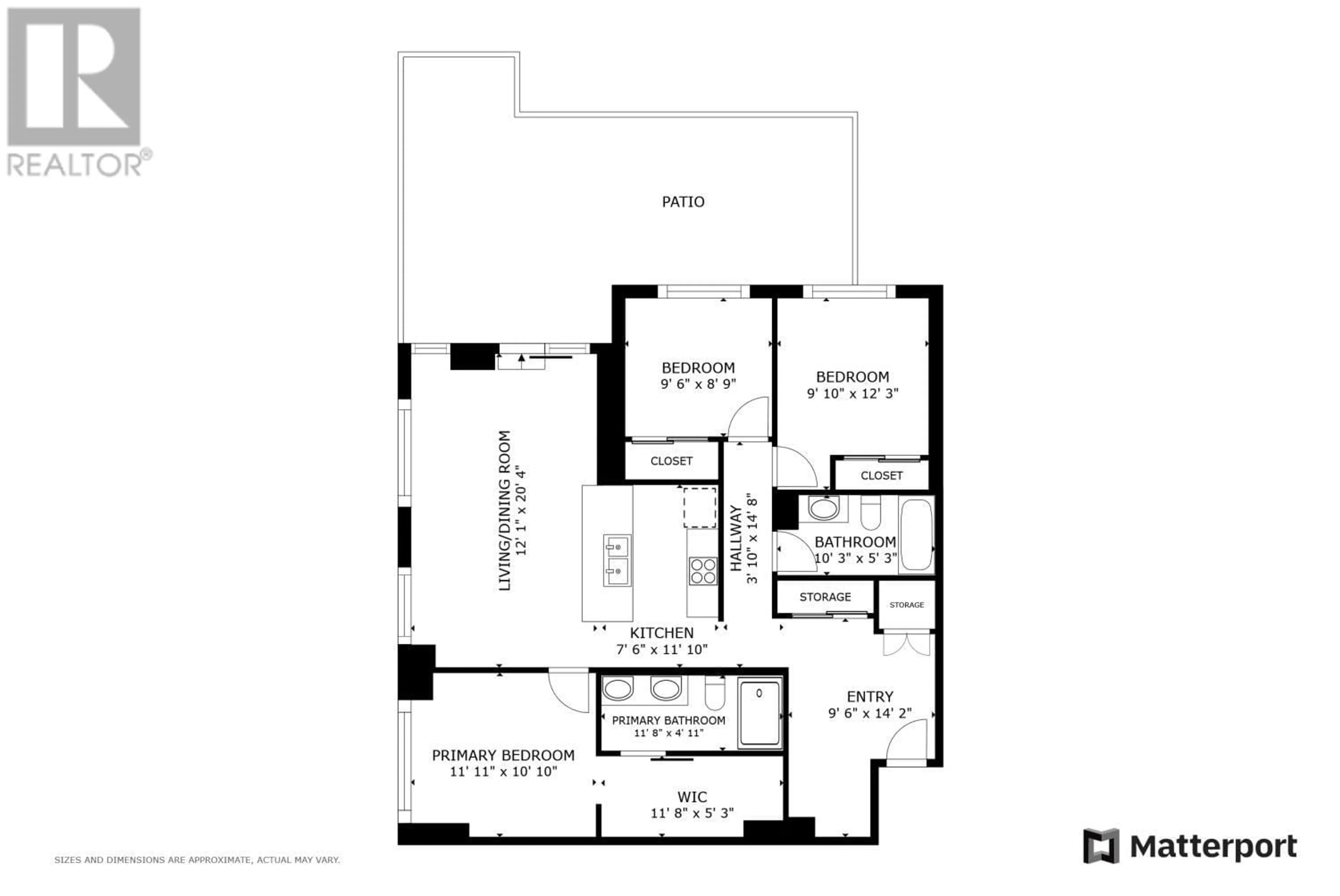 Floor plan for 1011 - 8699 HAZELBRIDGE WAY, Richmond British Columbia V6X0T4