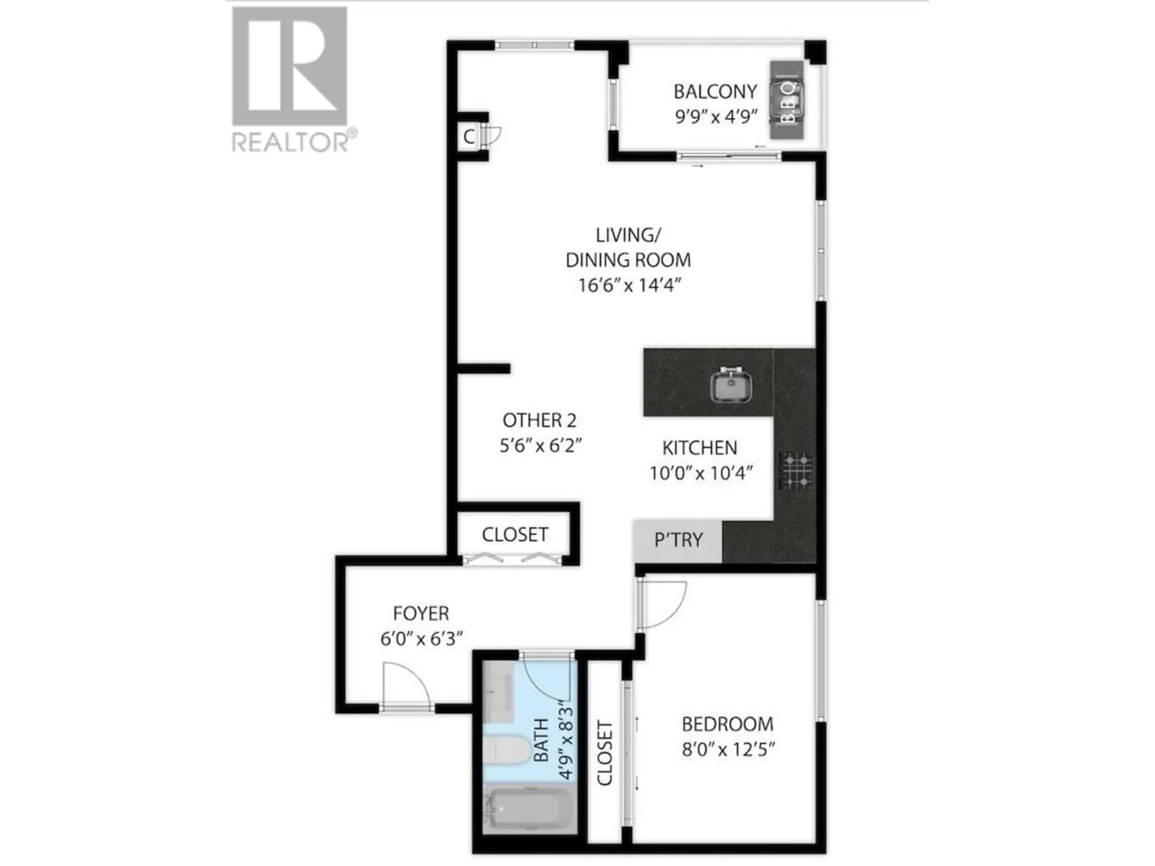 Floor plan for 305 2065 W 12TH AVENUE, Vancouver British Columbia V6J5L9