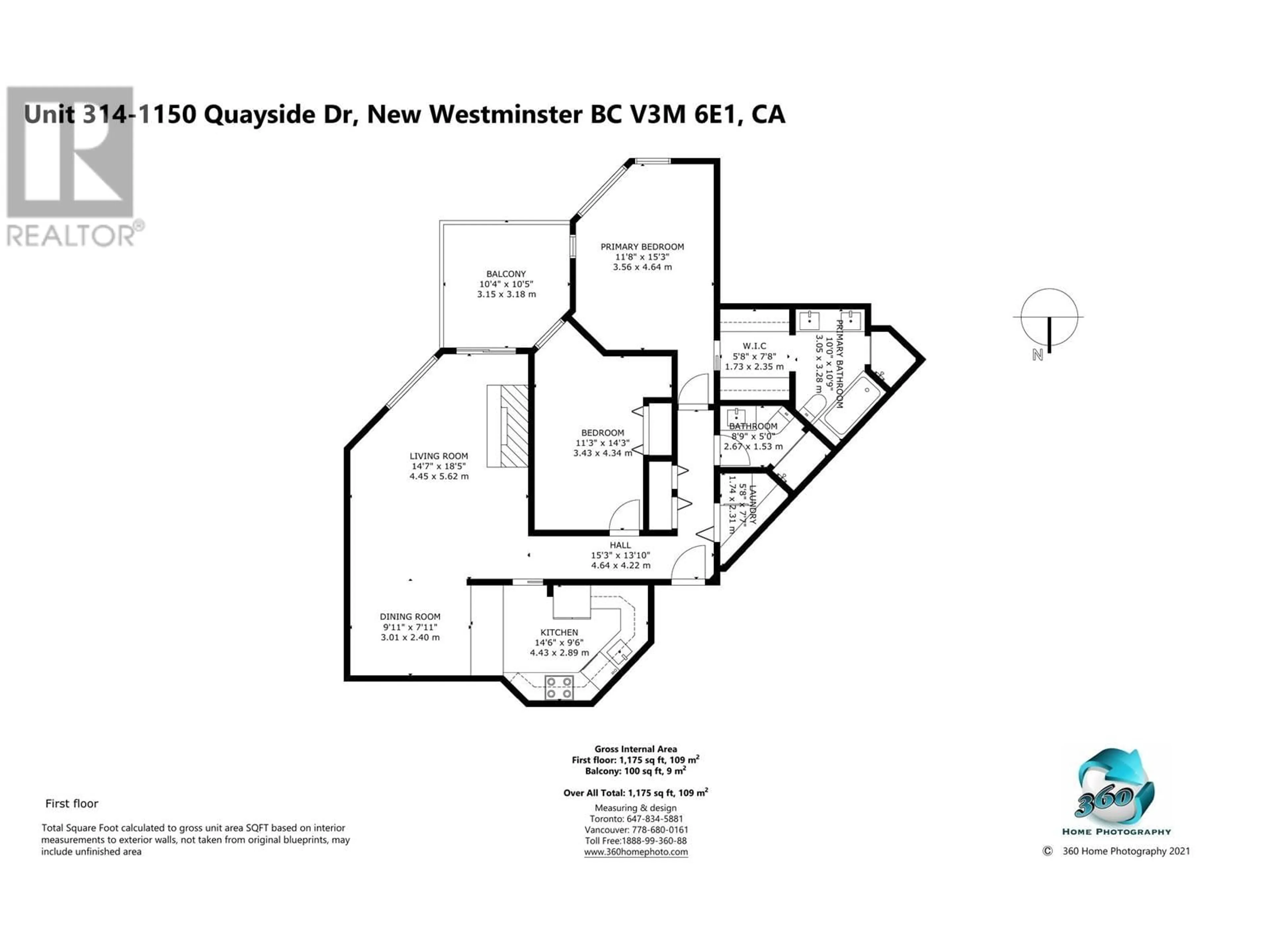 Floor plan for 314 1150 QUAYSIDE DRIVE, New Westminster British Columbia V3M6E1