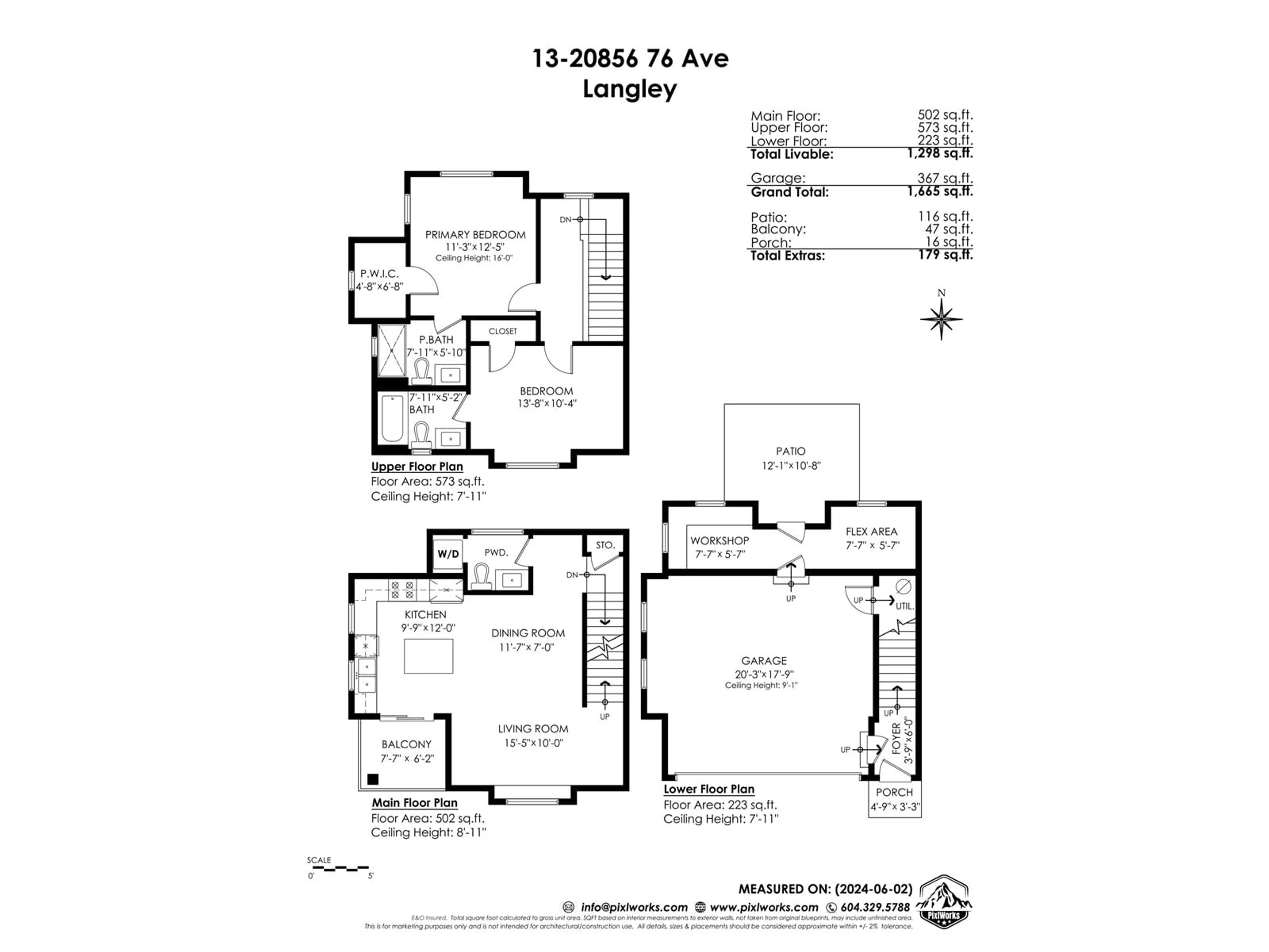 Floor plan for 13 20856 76 AVENUE, Langley British Columbia V2Y0S7