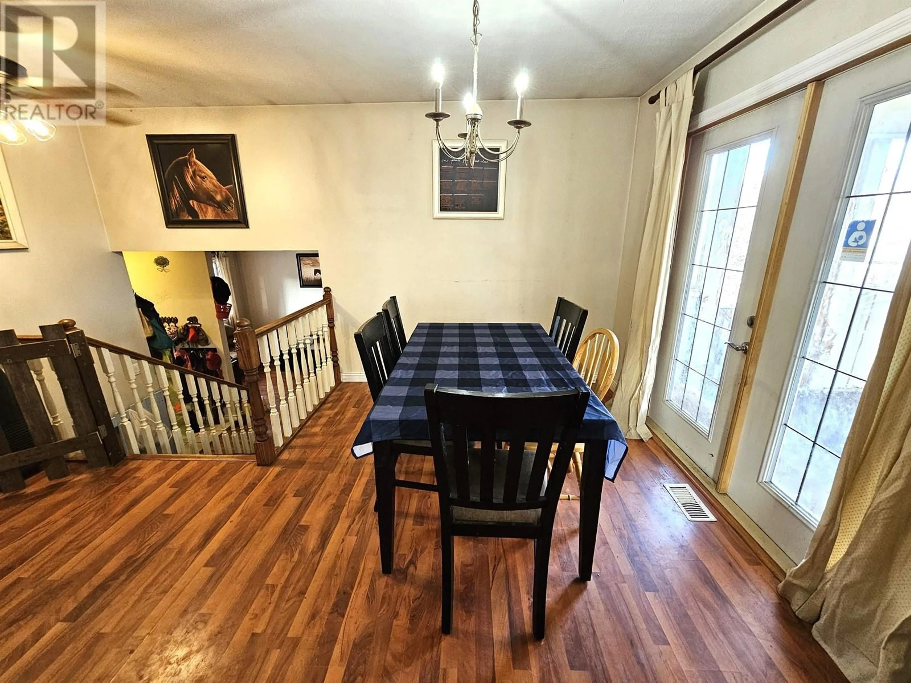 Dining room, wood floors, cottage for 2232 CATALINE COURT, Houston British Columbia V0J1Z0