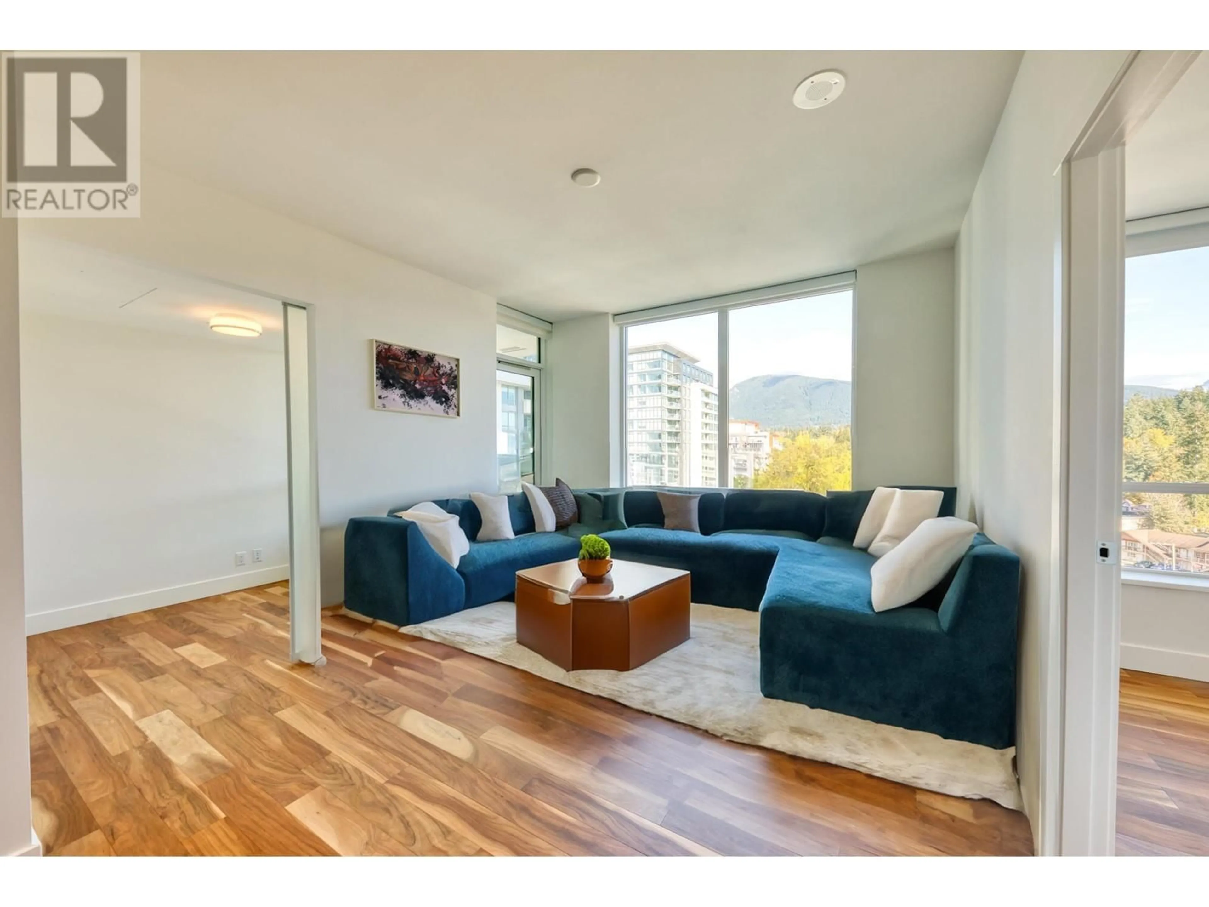 Living room, wood floors for 1008 1632 LIONS GATE LANE, North Vancouver British Columbia V7P0E2