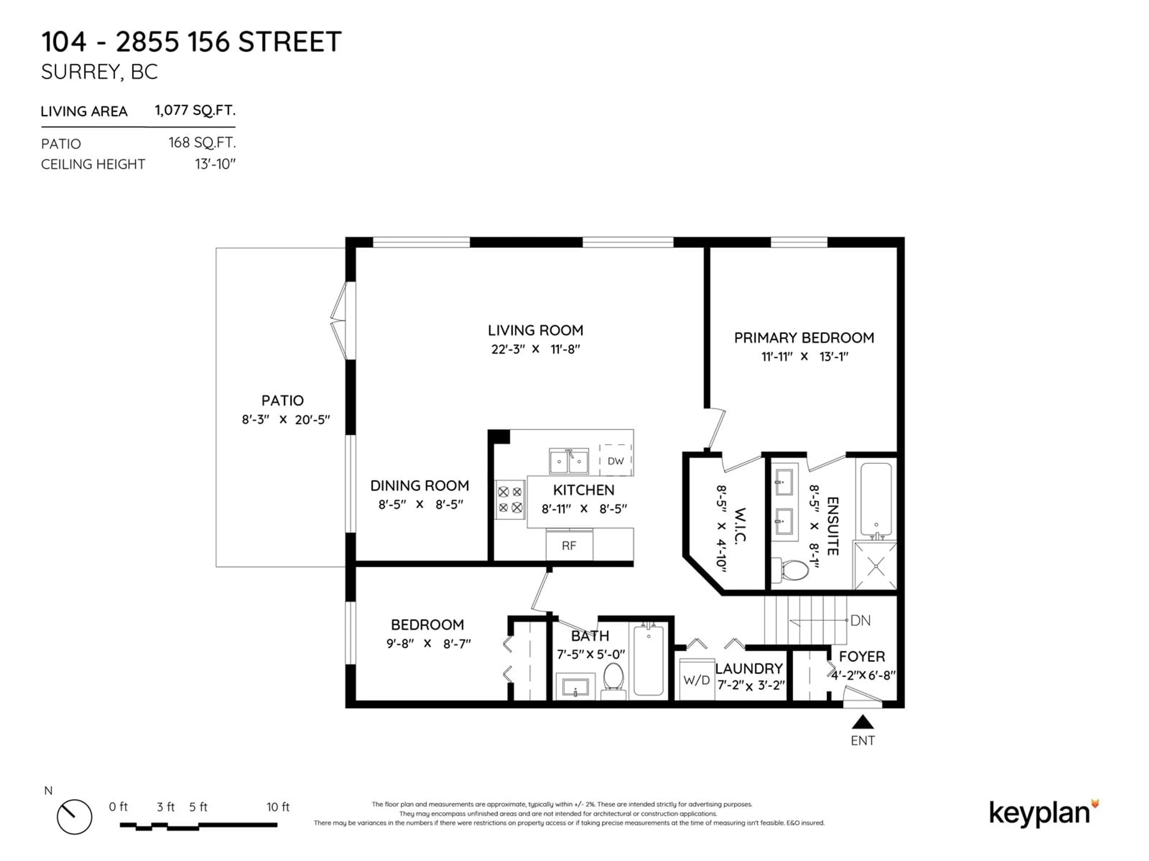 Floor plan for 104 2855 156 STREET, Surrey British Columbia V3Z3Y3