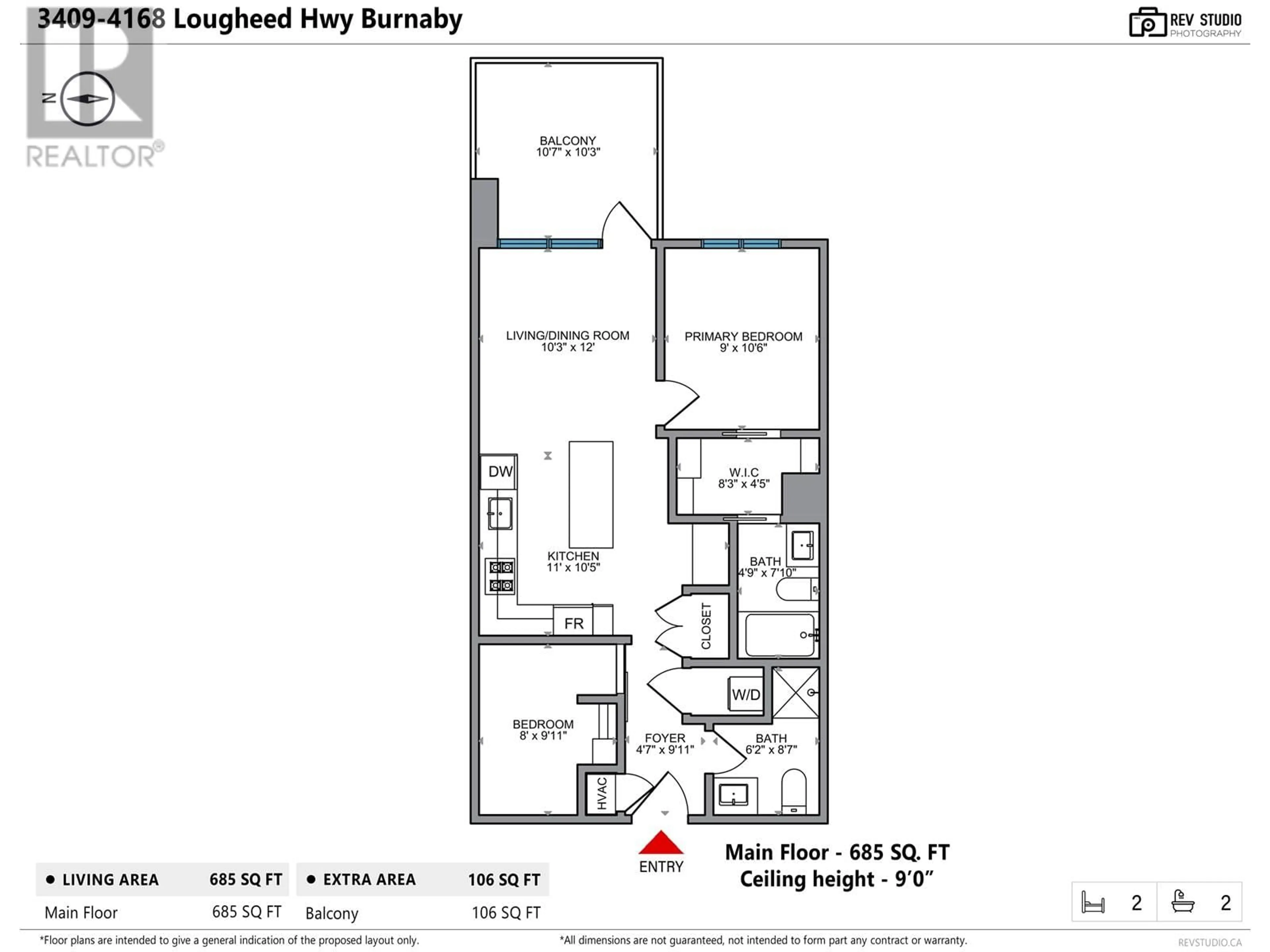 Floor plan for 3409 4168 LOUGHEED HIGHWAY, Burnaby British Columbia V5C0N9