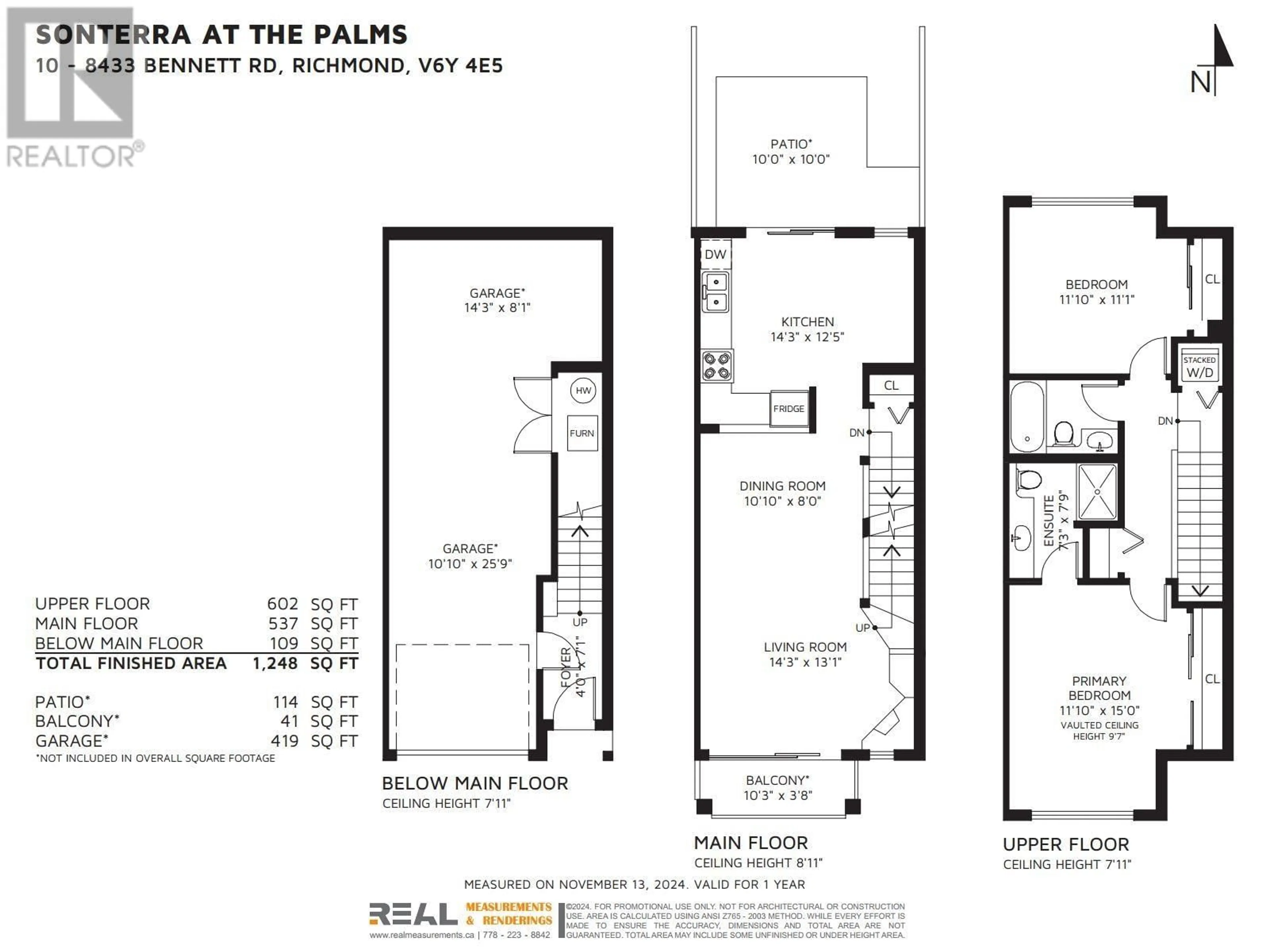 Floor plan for 10 8433 BENNETT ROAD, Richmond British Columbia V6Y4E5